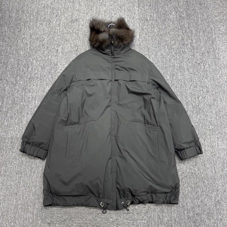 Loro Piana Loro Piana Fox fur collar cashmere double-sided coat 2506-N Size US S / EU 44-46 / 1 - 1 Thumbnail