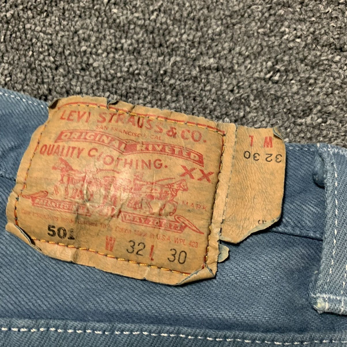 Levi's 80s Vintage Levi's501 Made In USA painted washed Jeans Size US 32 / EU 48 - 11 Thumbnail