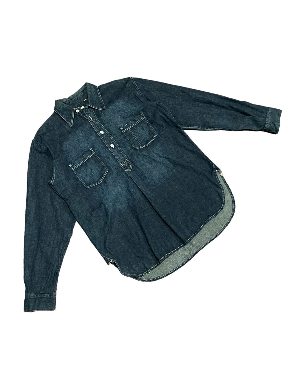 Japanese Brand Sugarcane Denim Shirt Military Army Style Japon Fabrique Size US L / EU 52-54 / 3 - 8 Thumbnail
