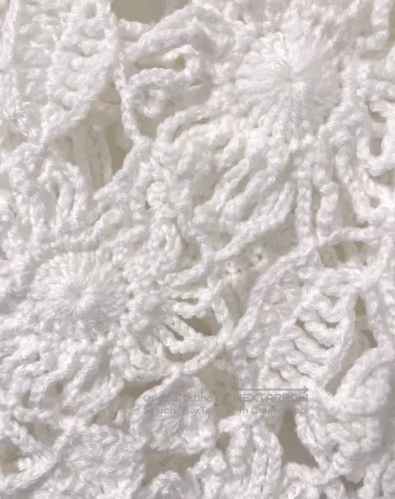 Comme des Garcons Comme Des Garcons Handcrafted floral lace-up knitted top, Size S / US 4 / IT 40 - 3 Thumbnail