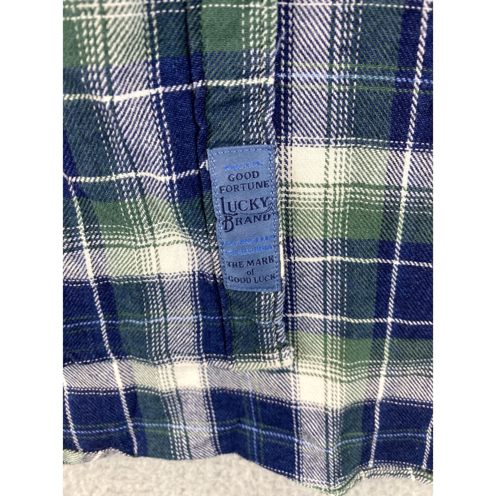 Lucky Brand Lucky Brand Dress Shirt Men L Blue Plaid Casual Button-Down 76-27 Size US L / EU 52-54 / 3 - 7 Thumbnail