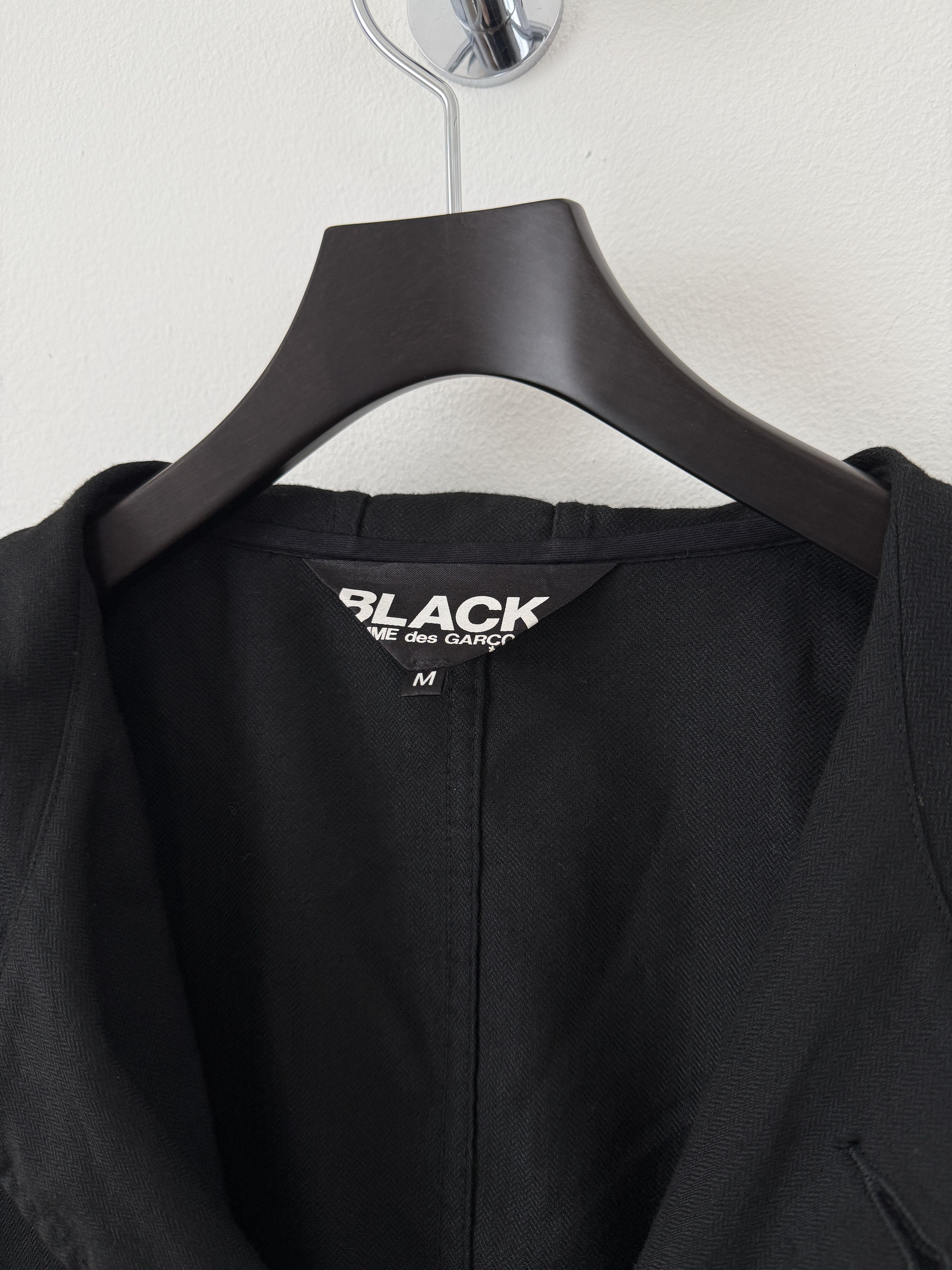 Comme des Garcons Black Hooded Button Up Jacket Size US M / EU 48-50 / 2 - 7 Thumbnail