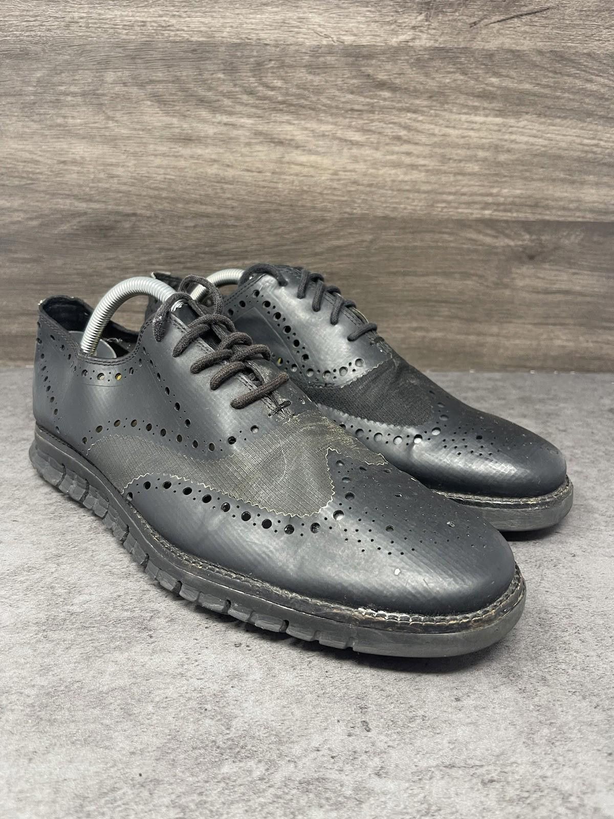 Cole Haan Cole Haan Zerogrand Wingtip Oxford Shoes Mens Size 9 Black Size US 9 / EU 42 - 4 Thumbnail