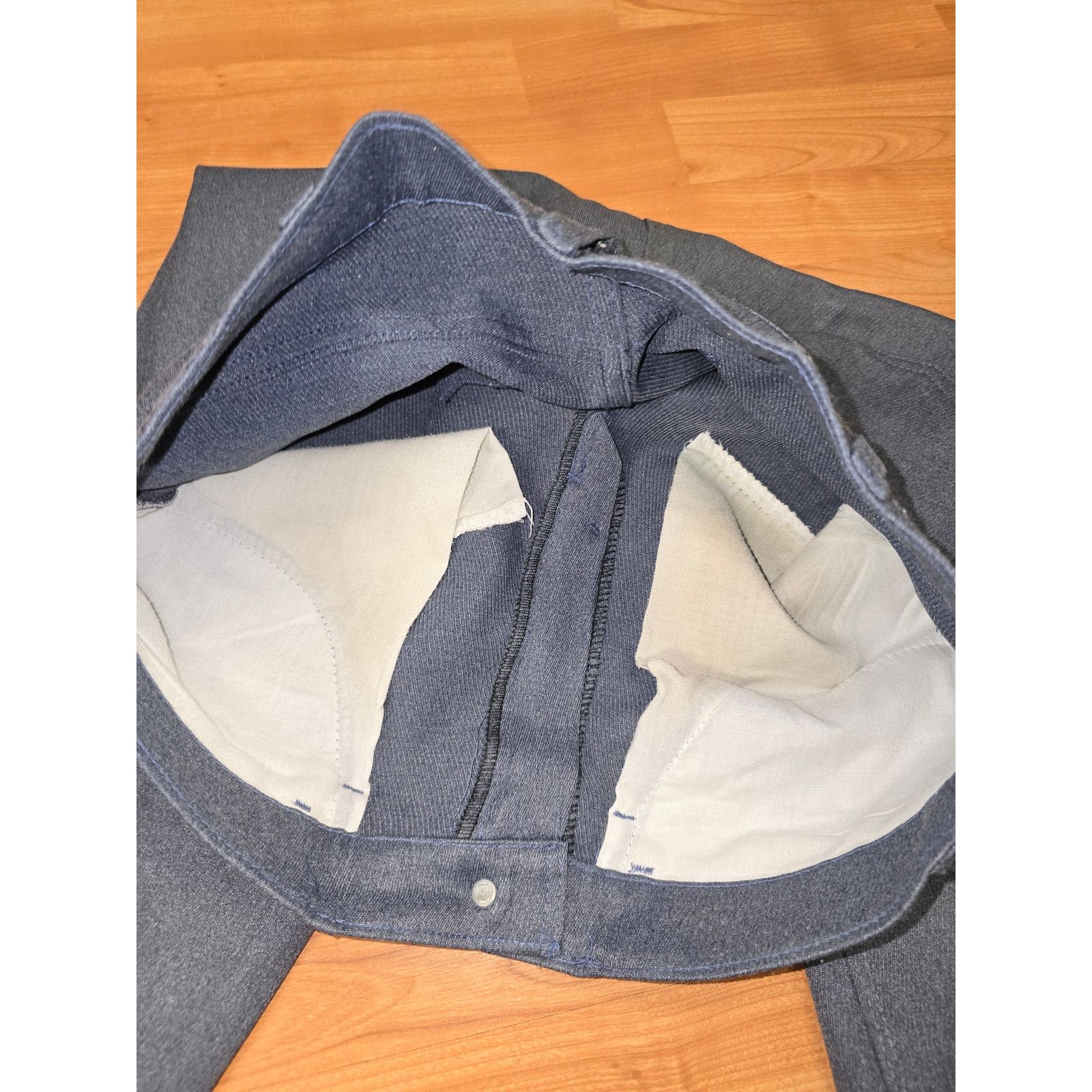 Levi's × Vintage Levi's Pants Bootcut Gray Western Dress Pants Slacks 33x34 Size US 33 - 2 Thumbnail