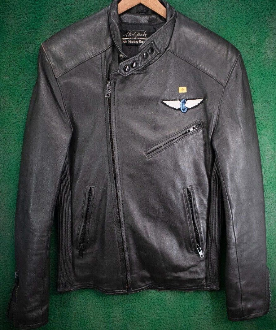 Vintage AMF HARLEY DAVIDSON Leather Jacket Large