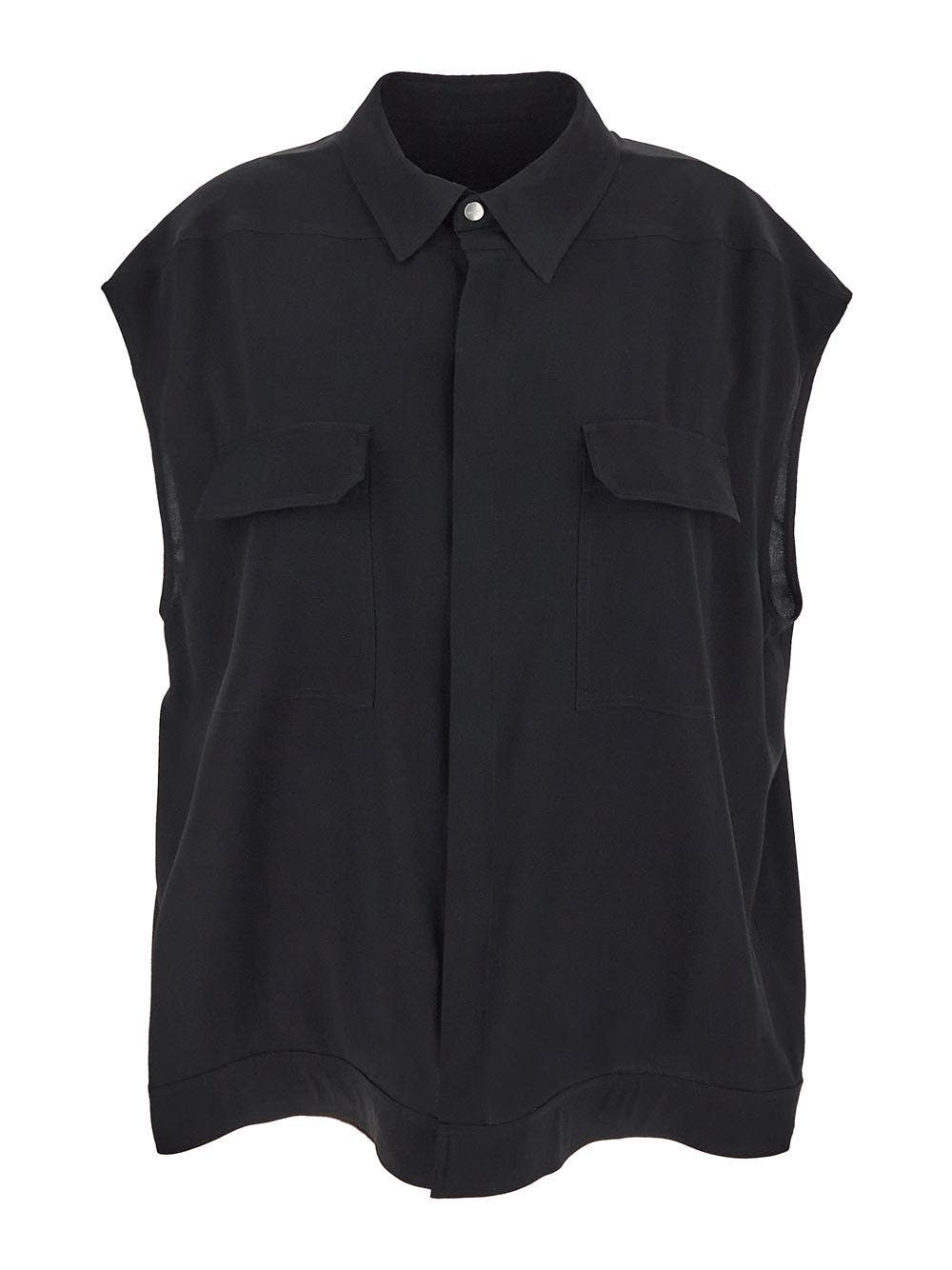 Rick Owens o1y0126 Patterned Shirt in Black Size S / US 4 / IT 40 - 1 Thumbnail