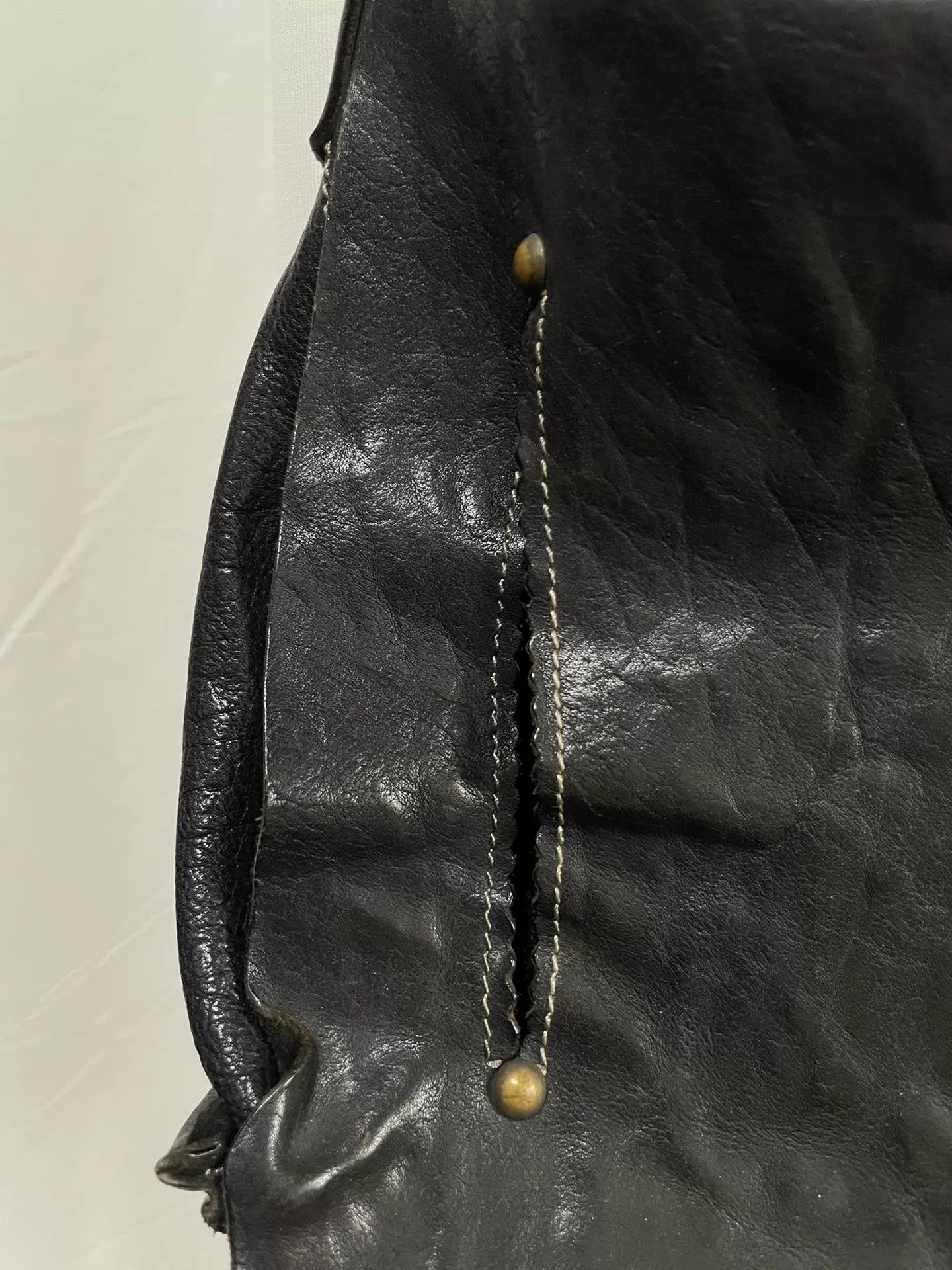Other Yasuro Rojima Vtg Cowhide Irregular Unisex S/C Bag Size ONE SIZE - 4 Thumbnail