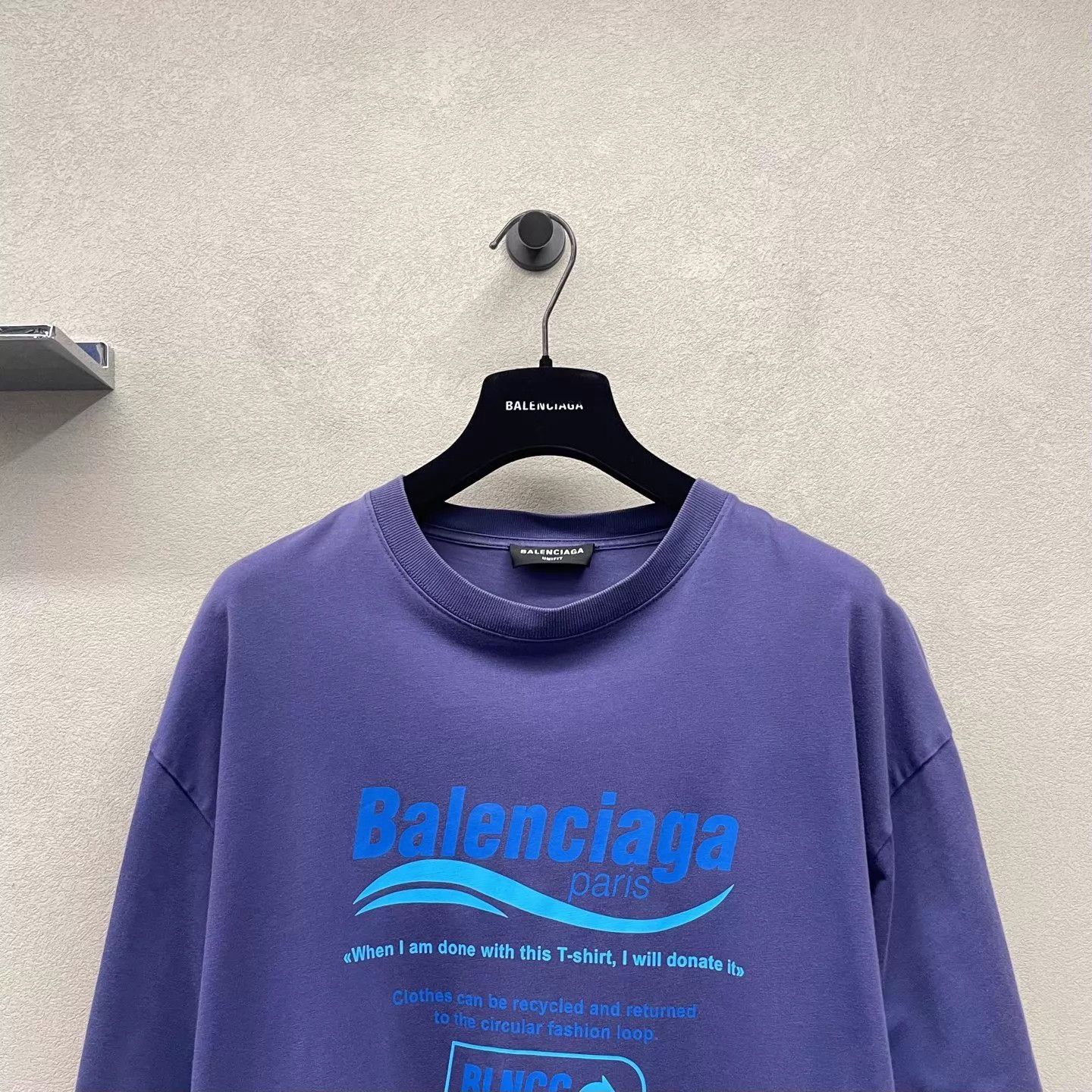 Balenciaga Balenciaga Blue Purple Coke Logo SS Tee XS Size US XS / EU 42 / 0 - 4 Thumbnail