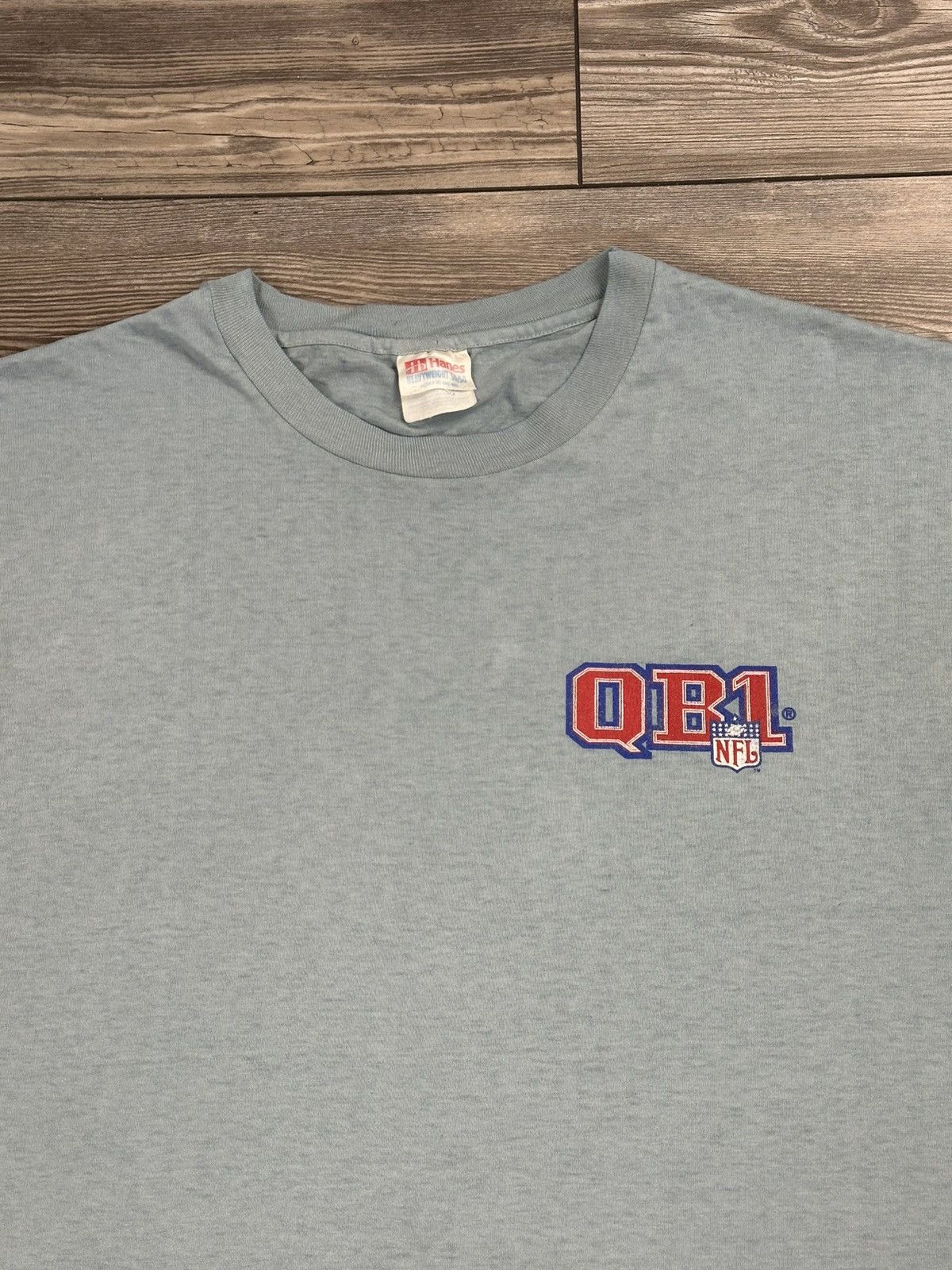 Hanes Vintage 90’s NFL QB1 T Shirt Size US XL / EU 56 / 4 - 3 Thumbnail
