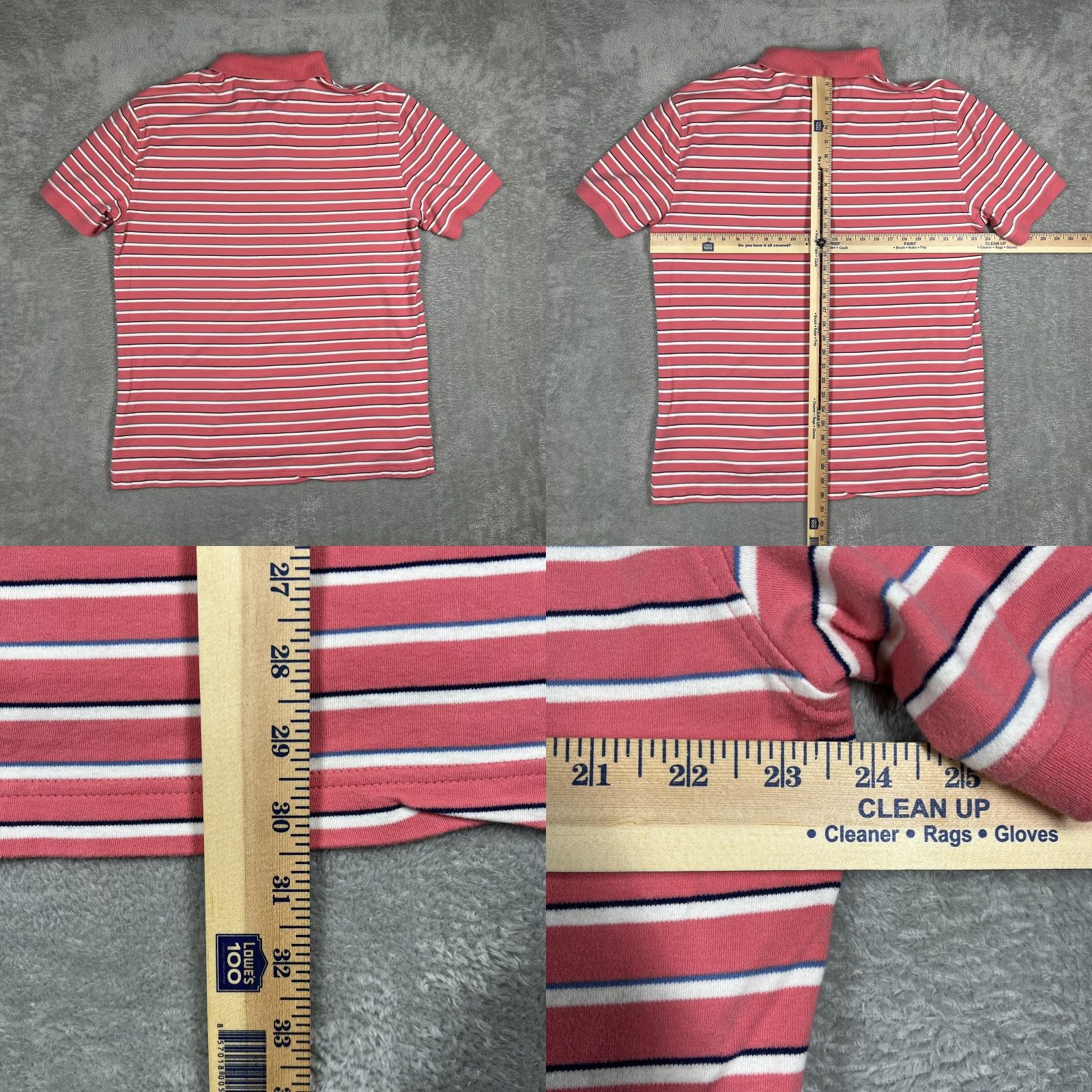 Tommy Hilfiger VINTAGE Tommy Hilfiger Polo Shirt Mens 2XL Pink Blue White Striped Minor Flaw Golf Casual Shirt Size US XXL / EU 58 / 5 - 8 Thumbnail