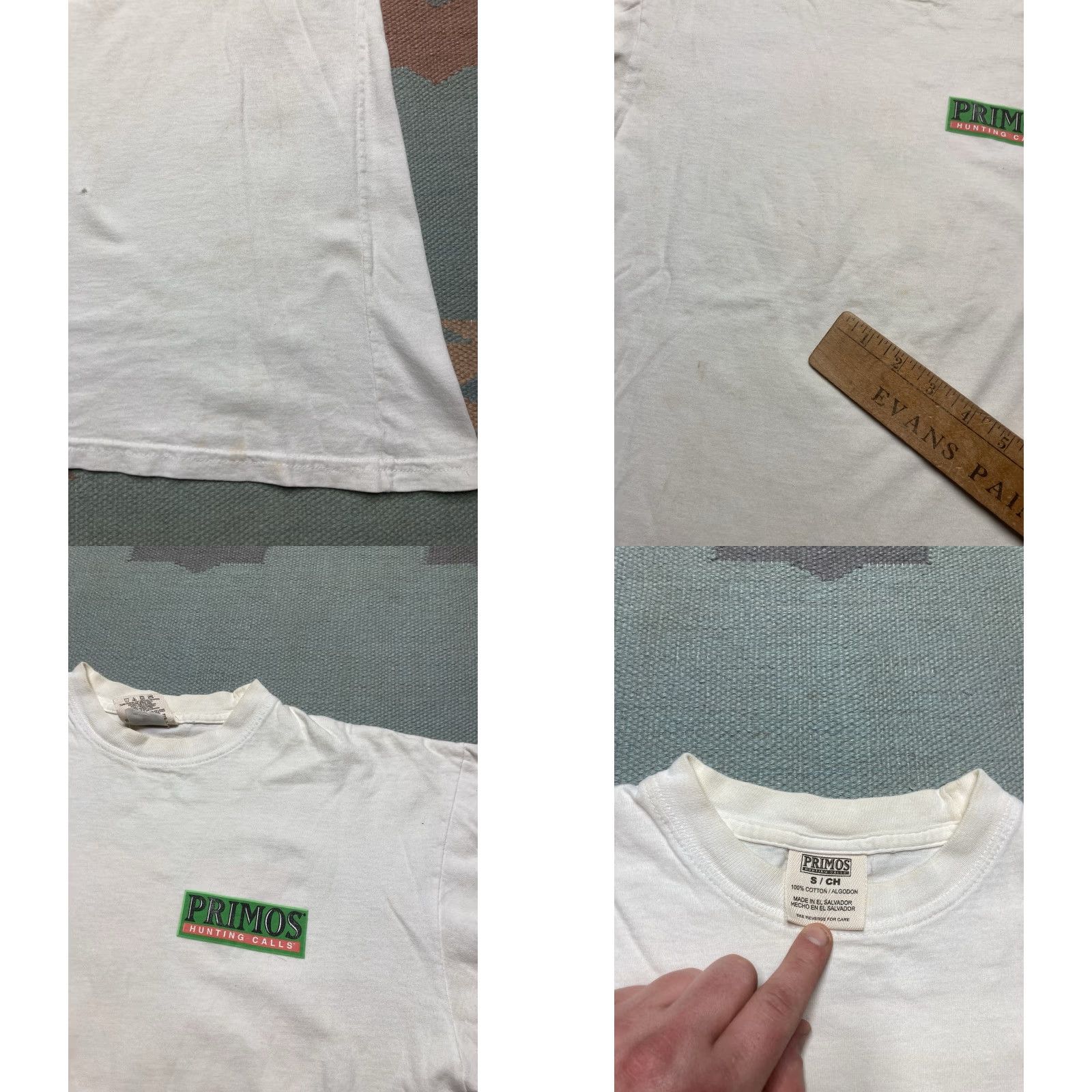 Vintage VINTAGE Primos T-Shirt Long Sleeve Graphic Hunting Calls Phat Lady Adult Small Mens White 90s Size US S / EU 44-46 / 1 - 8 Thumbnail