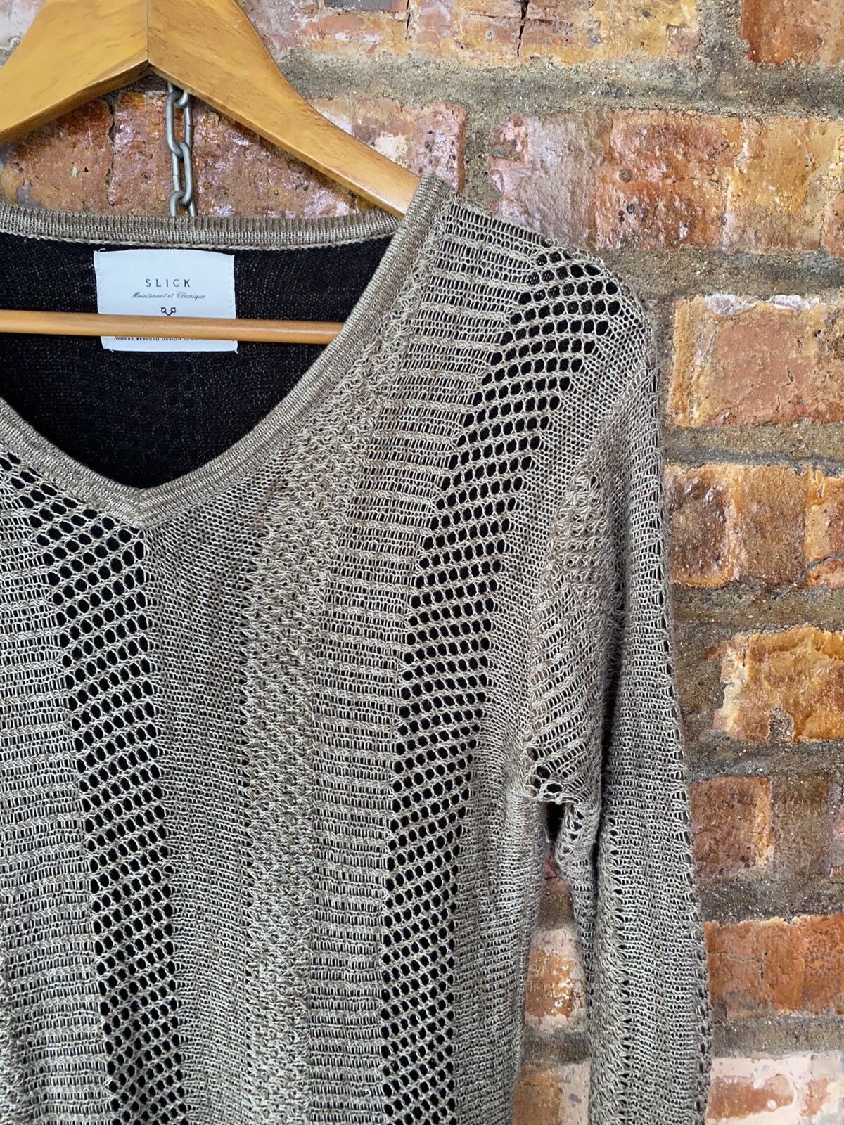 General Research × Japanese Brand × Slick SLICK Japan Mesh spider Web Knit Size US S / EU 44-46 / 1 - 5 Thumbnail