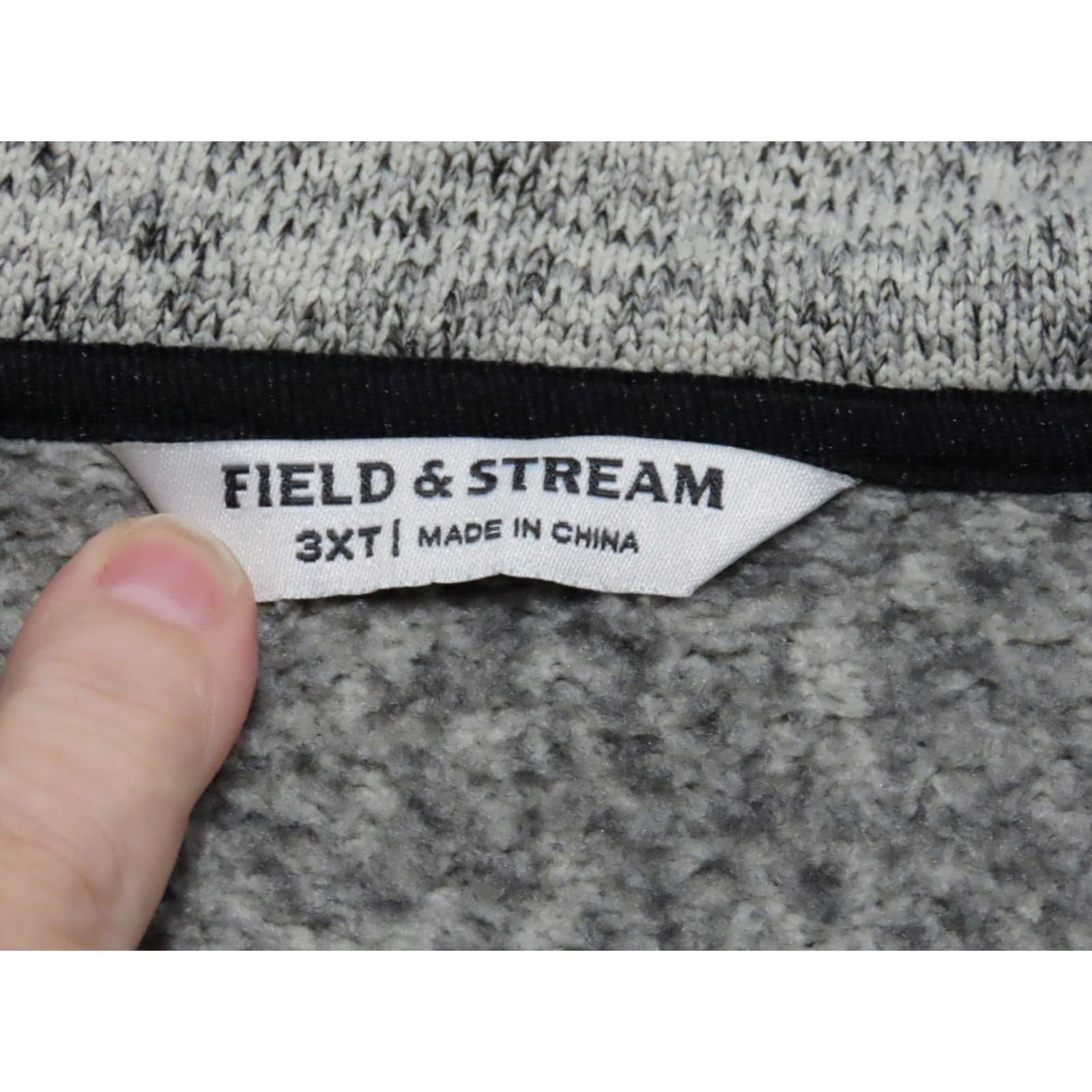 Vintage Field & Stream Men's 3XT 1/2 Zip Fleece Sweatshirt Jacket Gray Big & Tall Size US XXL / EU 58 / 5 - 5 Thumbnail