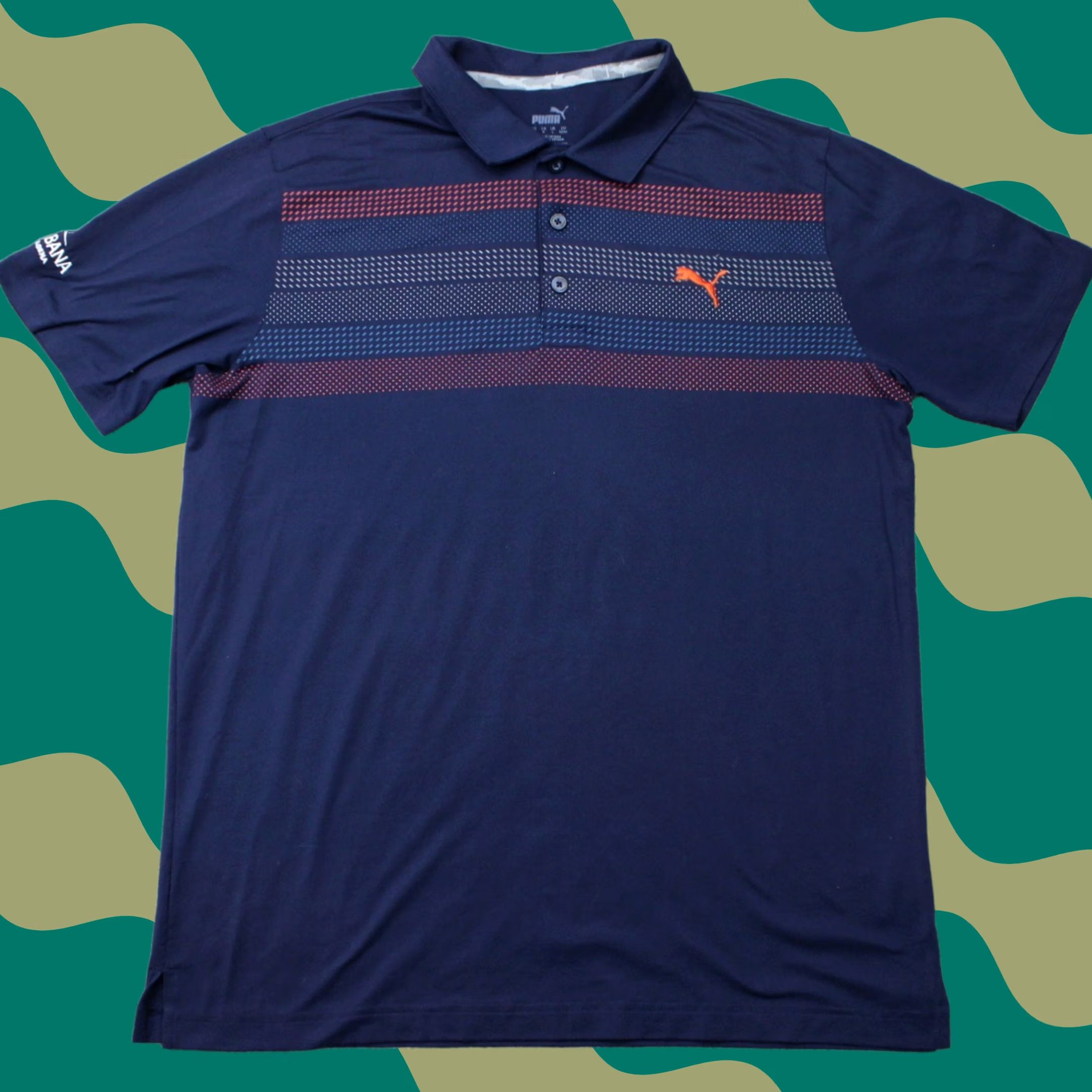 Puma Puma Polo Shirt Mens Medium Blue/Orange Golf Dry Cell Poly Stretch Short Sleeve Shirt Size US M / EU 48-50 / 2 - 1 Thumbnail