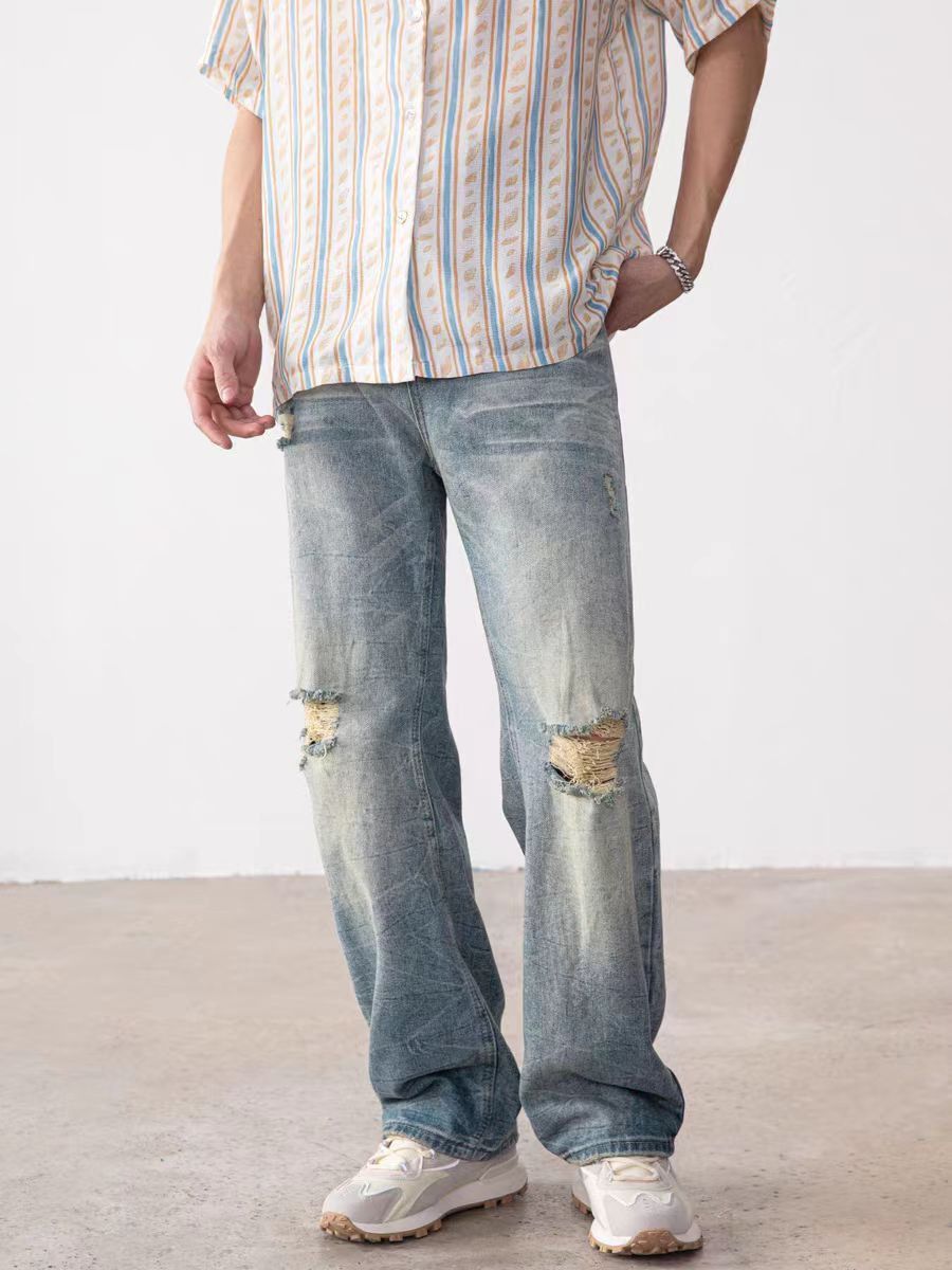 Japanese Brand × Vintage Hip hop vintage washed and distressed ripped jeans Size US 30 / EU 46 - 2 Thumbnail