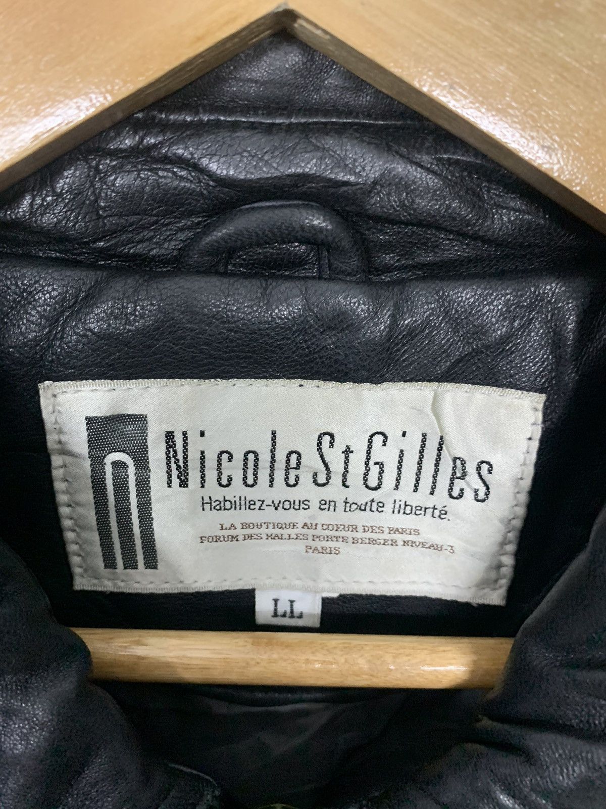 Vintage 90's Nicole St Gilles Zipper Down Leather Jacket