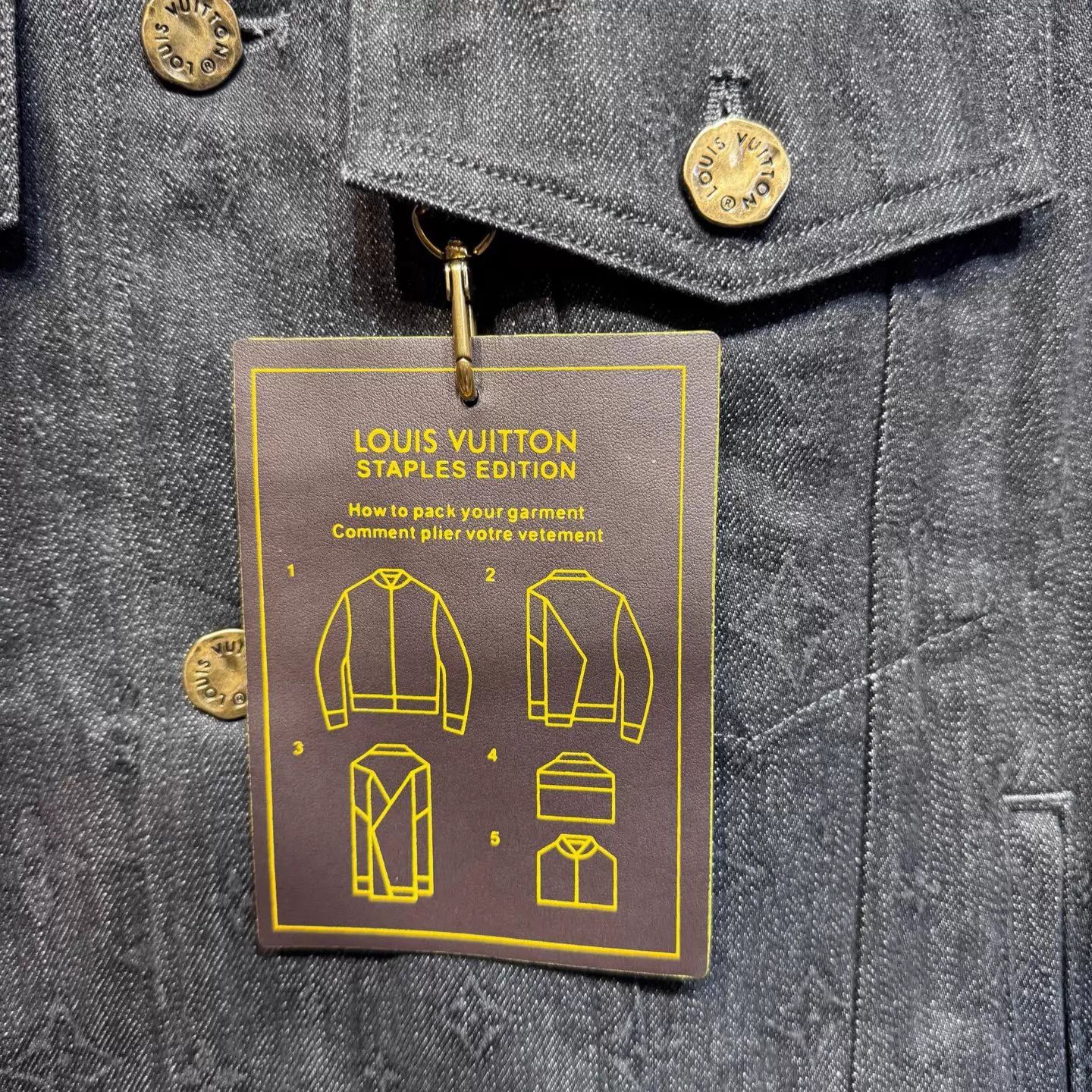 Louis Vuitton LV black distressed denim jacket 46 NEW with tag Size US S / EU 44-46 / 1 - 3 Thumbnail