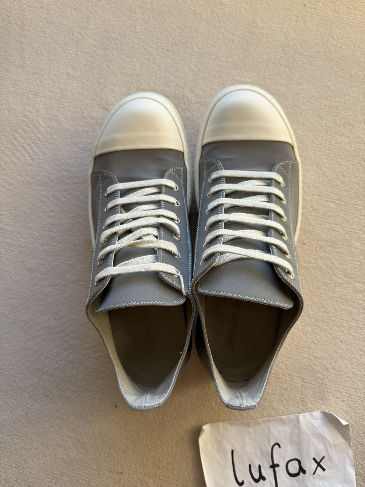 Rick Owens NEW | * 1 OF 1 SAMPLE * FW22 RUNWAY REFLEX LOWTOP RAMONES 44 Size US 11 / EU 44 - 9 Thumbnail