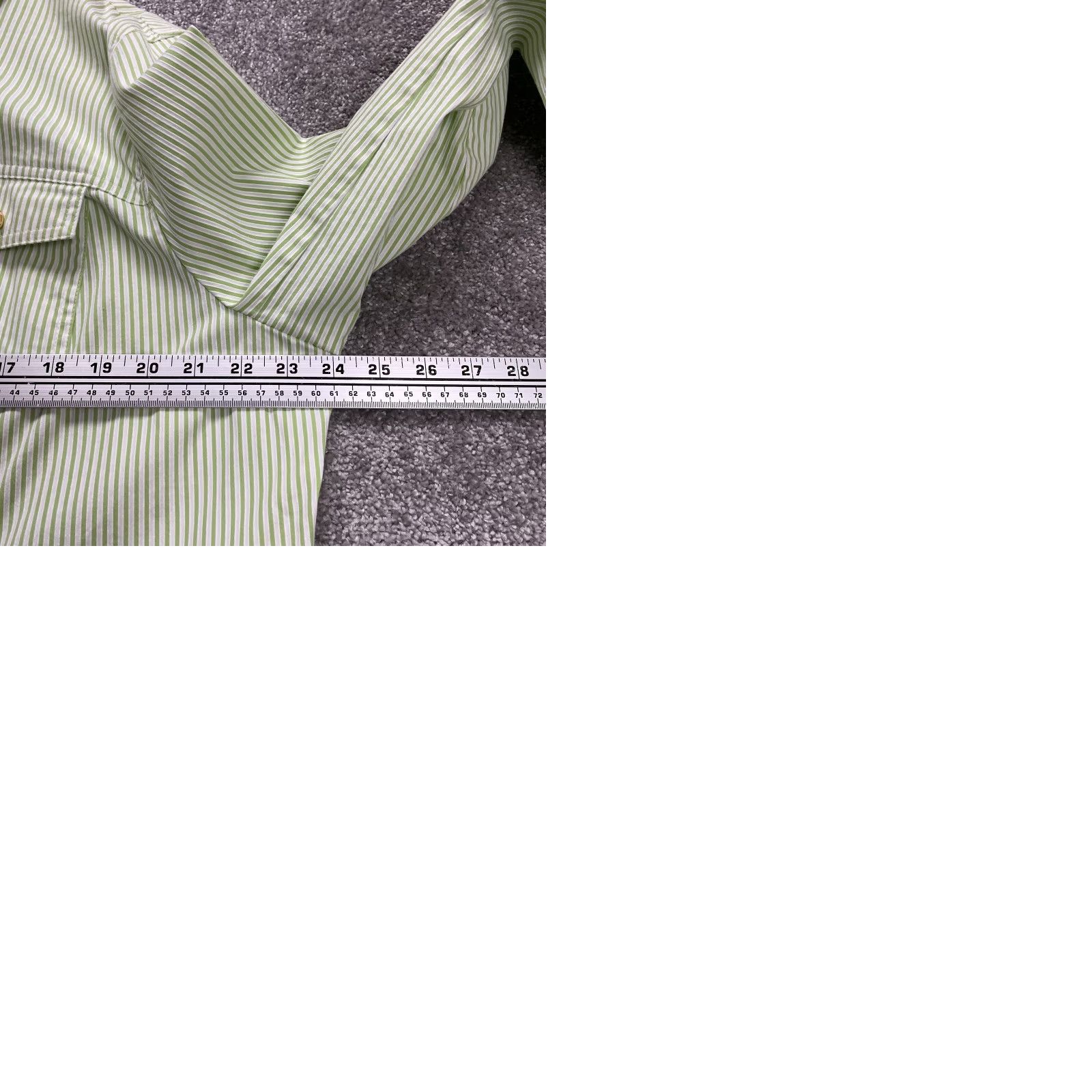 Jones New York Jones New York Jacket Womens 2XL Green White Striped Collared Full Zip Casual Size XXL / US 16-18 / IT 52-54 - 9 Thumbnail