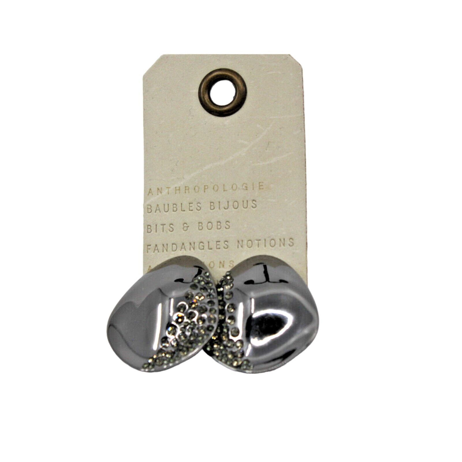 Anthropologie New Anthropologie Statement Gunmetal Crystal Earrings $48 Size ONE SIZE - 1 Thumbnail