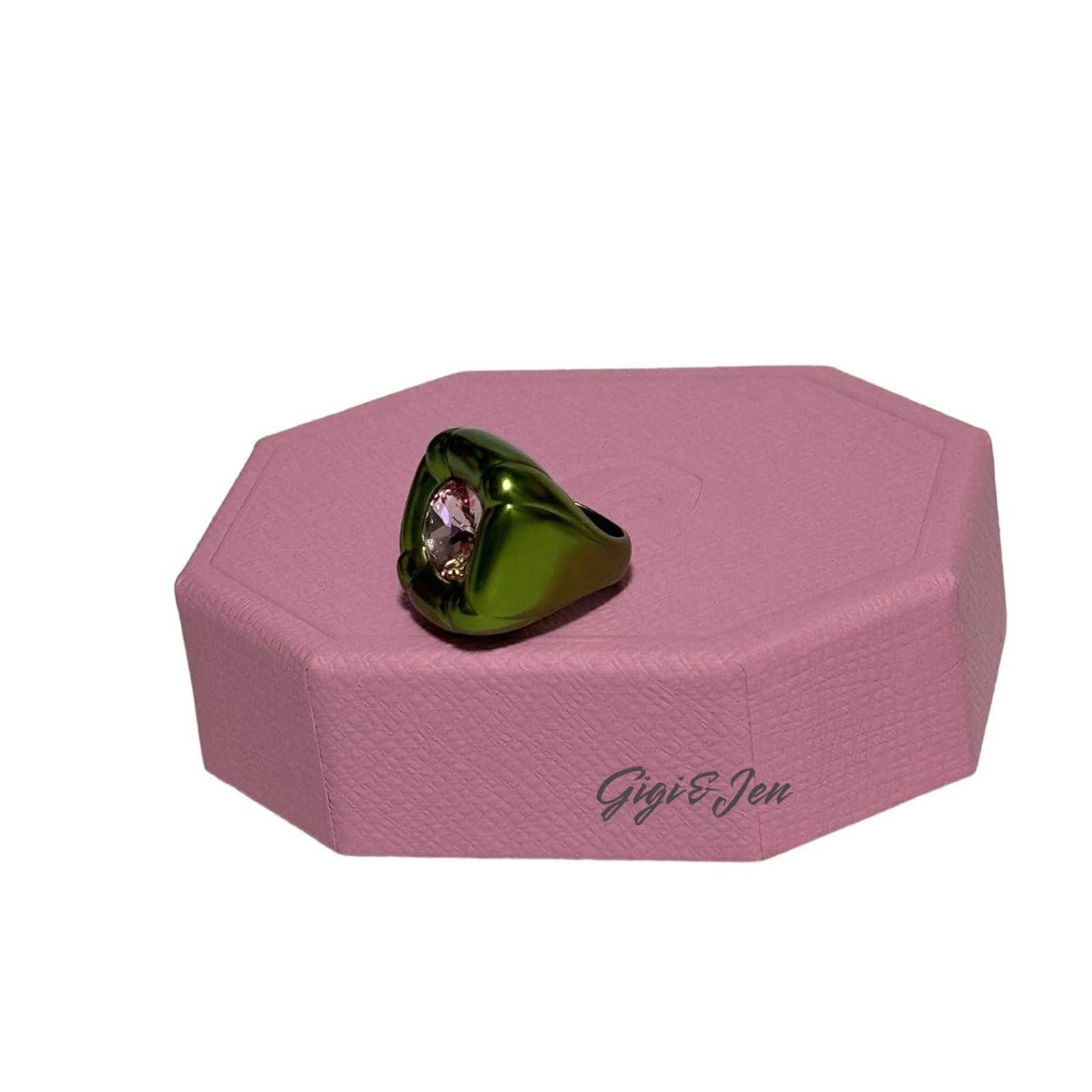 Swarovski Swarovski Dulcis Cocktail Ring sizen 58 / 8 Green New Size ONE SIZE - 7 Thumbnail