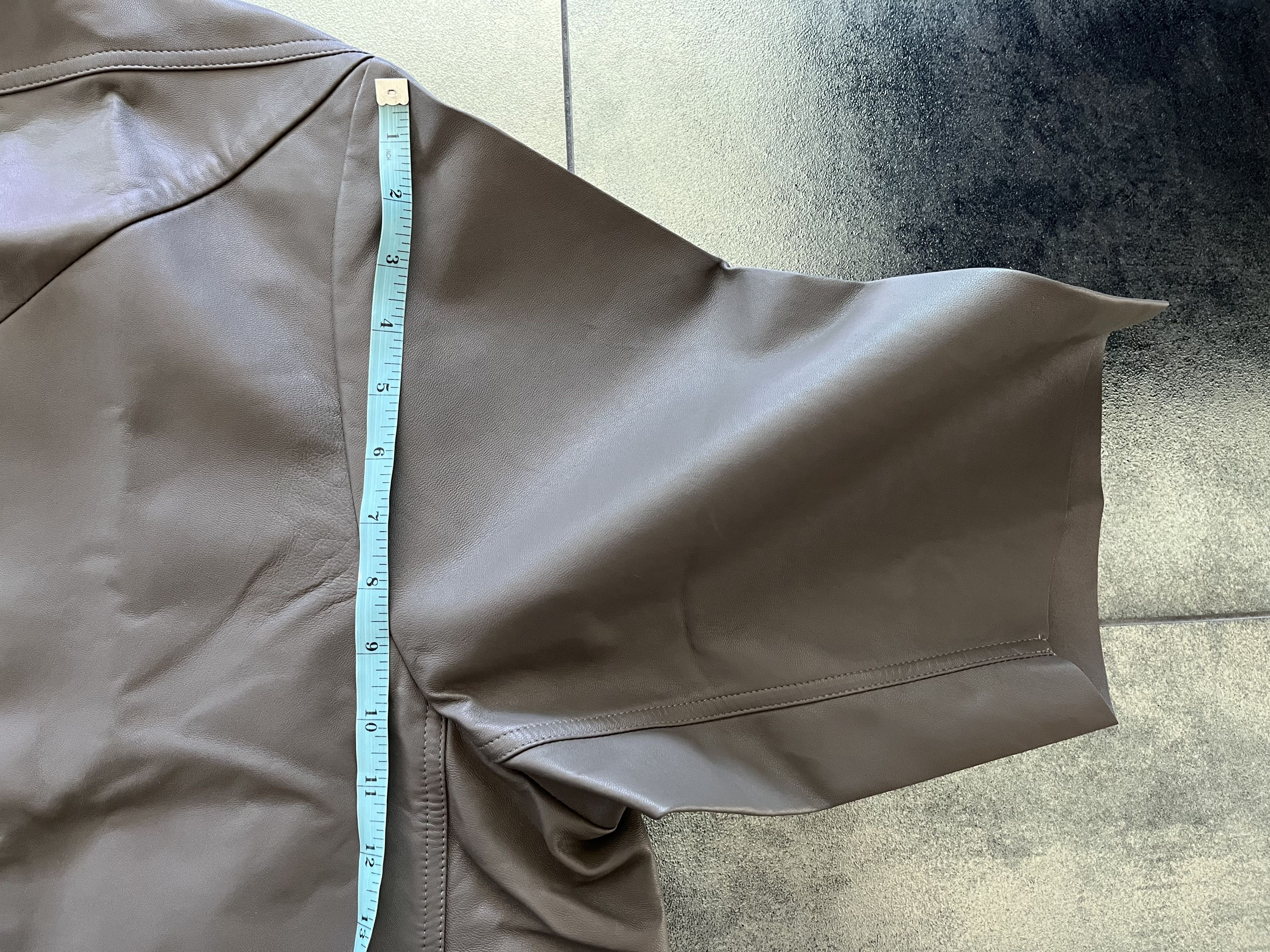 Rick Owens Rick Owens EDFU SS23 Gray Dust Faun Leather Jacket Size US M / EU 48-50 / 2 - 9 Thumbnail