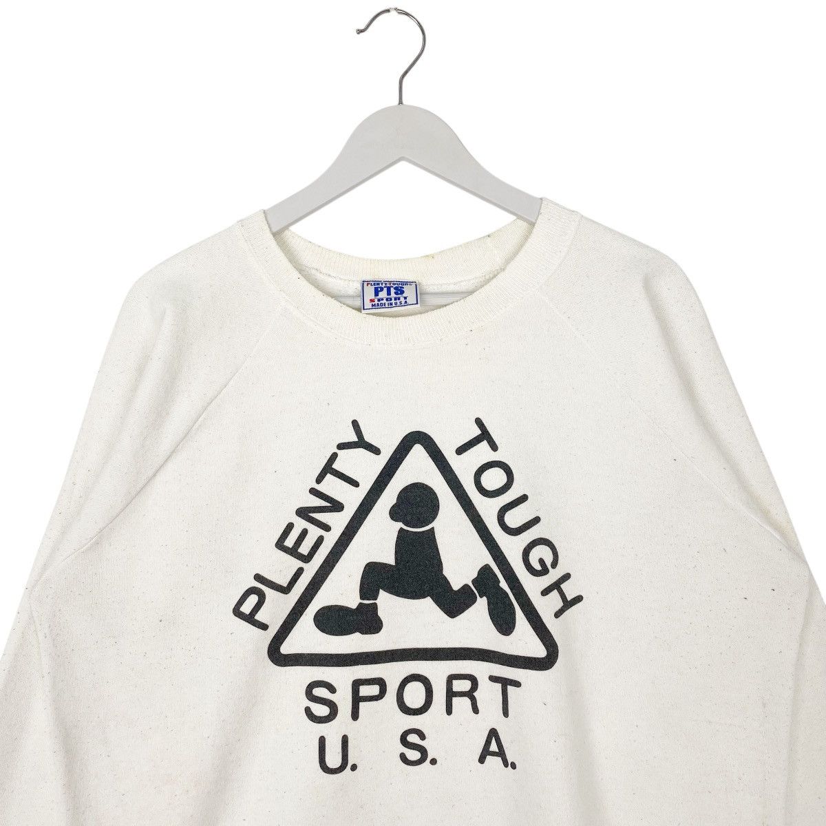 Vintage Vintage 90s Plenty Though Sports Sweatshirt Crewneck White Size US L / EU 52-54 / 3 - 4 Thumbnail