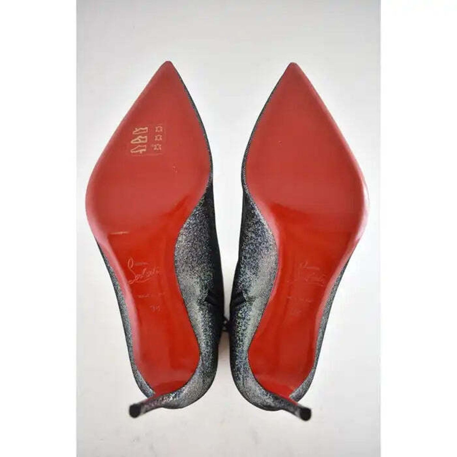 Christian Louboutin Christian Louboutin So Kate Booty 85 Silver Suede Disco Size US 8 / IT 38 - 12 Thumbnail