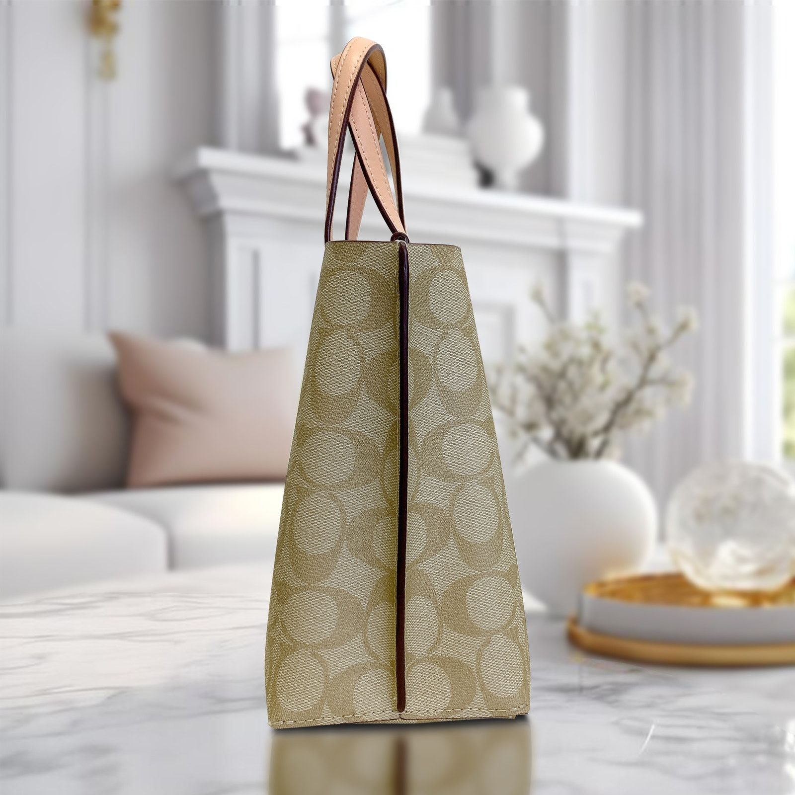 Coach Coach C4250 Mollie Tote 25 In Signature Canvas IN Light Size ONE SIZE - 3 Thumbnail