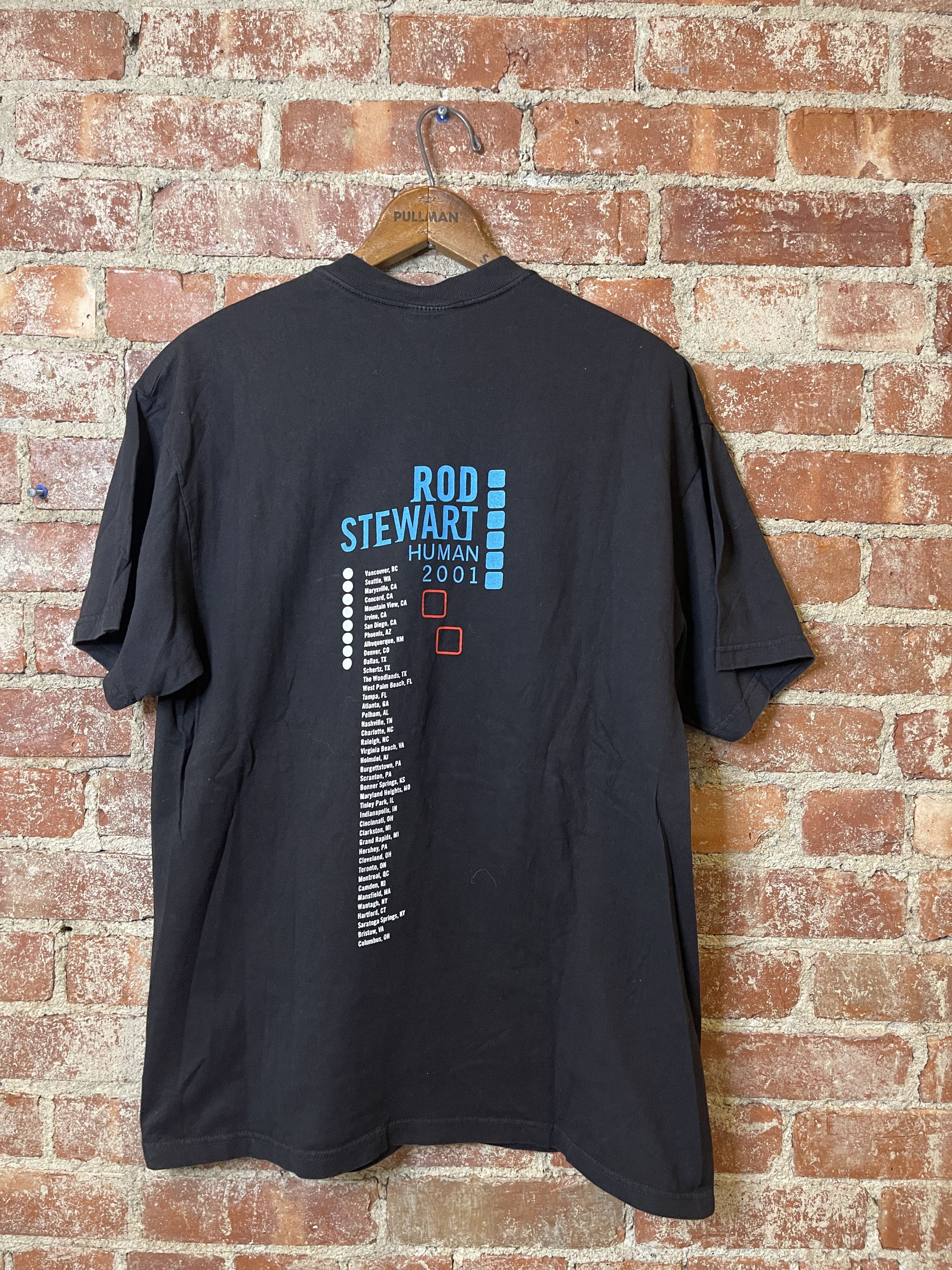 Band Tees × Vintage 2001 Rod Steward Human Tour Concert T-Shirt Size US L / EU 52-54 / 3 - 9 Thumbnail