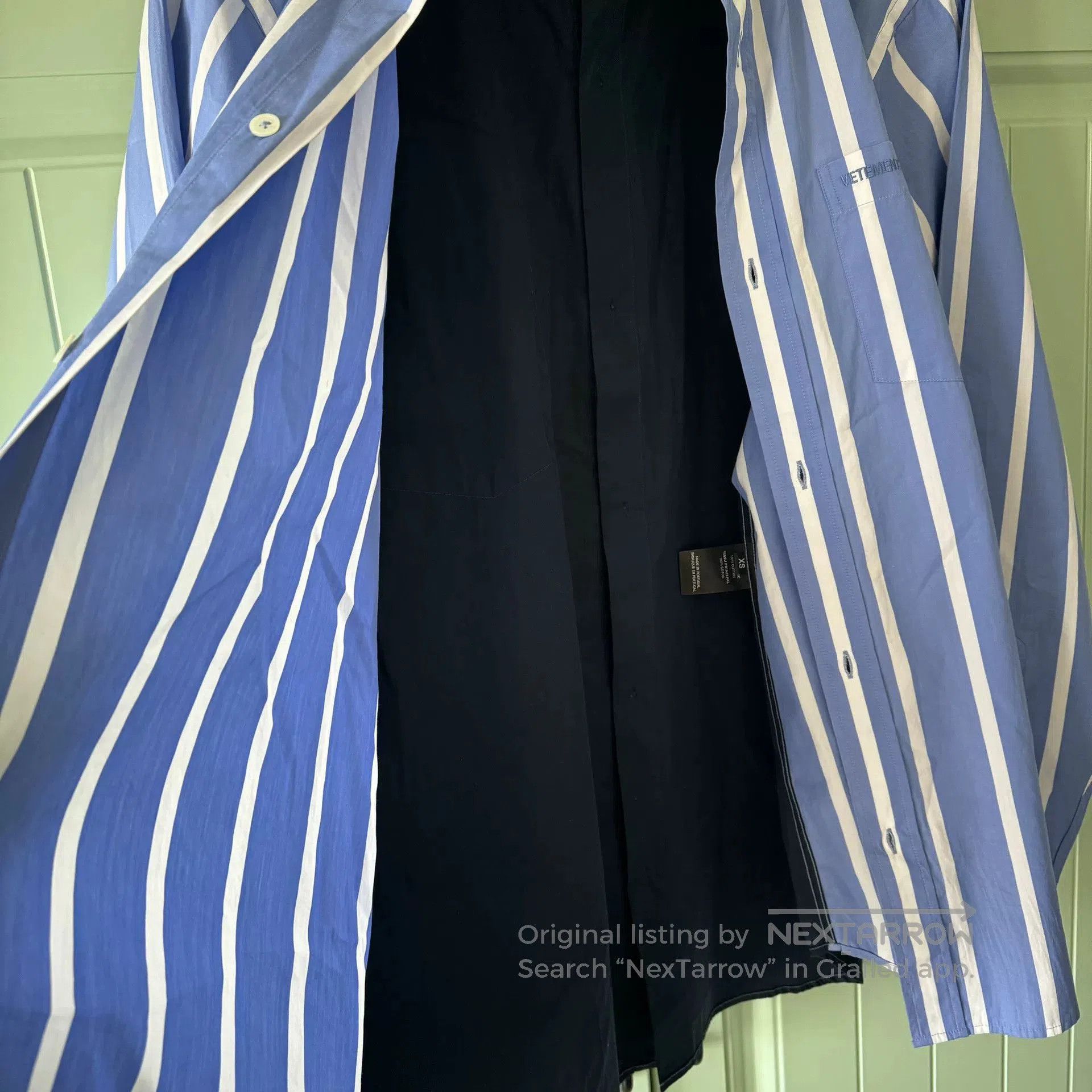 Vetements VETEMENTS 2018 Blue Stripe Shirt XS. Size US XS / EU 42 / 0 - 7 Thumbnail