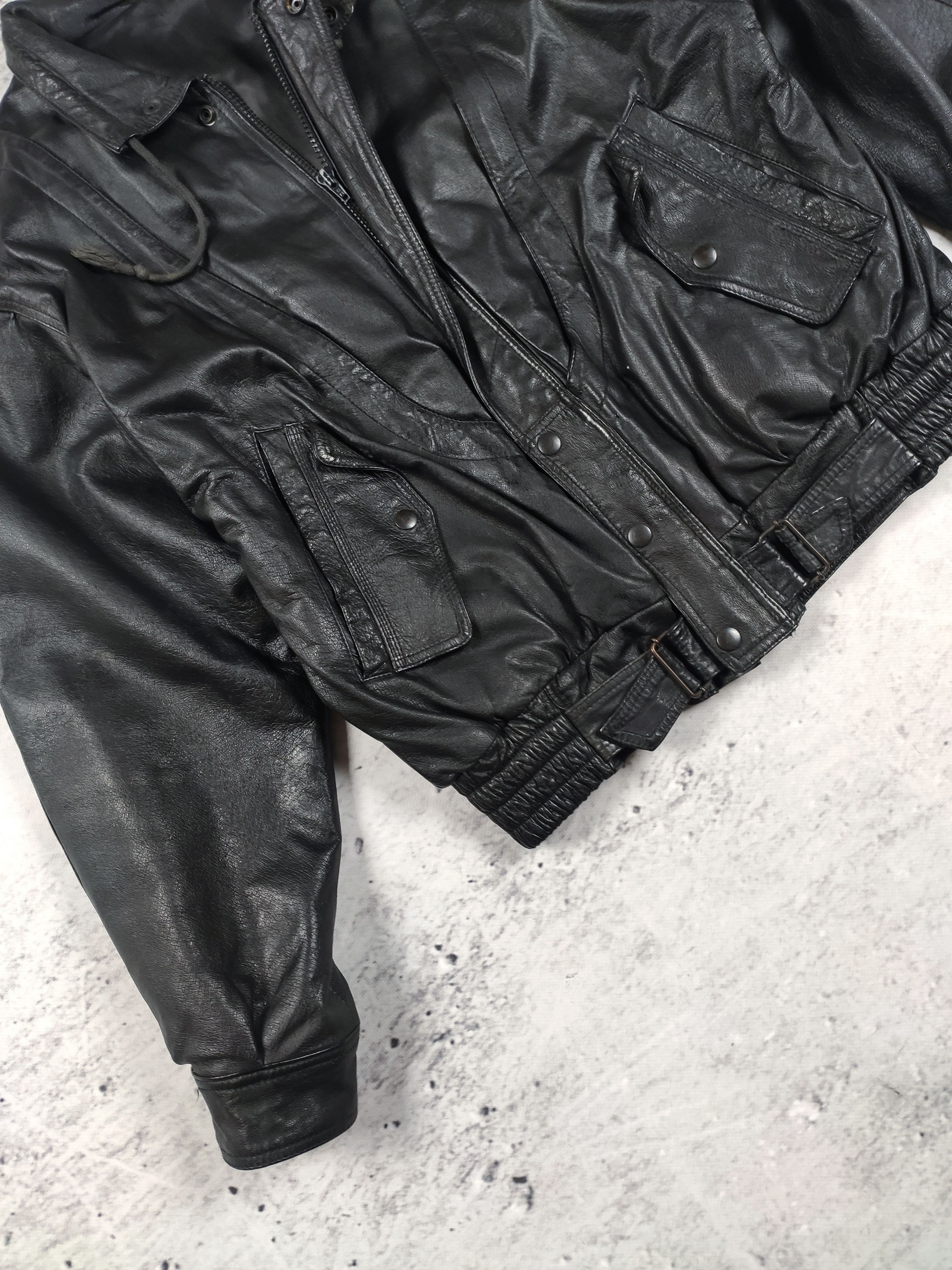 Vintage Vintage leather biker jacket bomber opium cyber boxy Size US M / EU 48-50 / 2 - 4 Thumbnail
