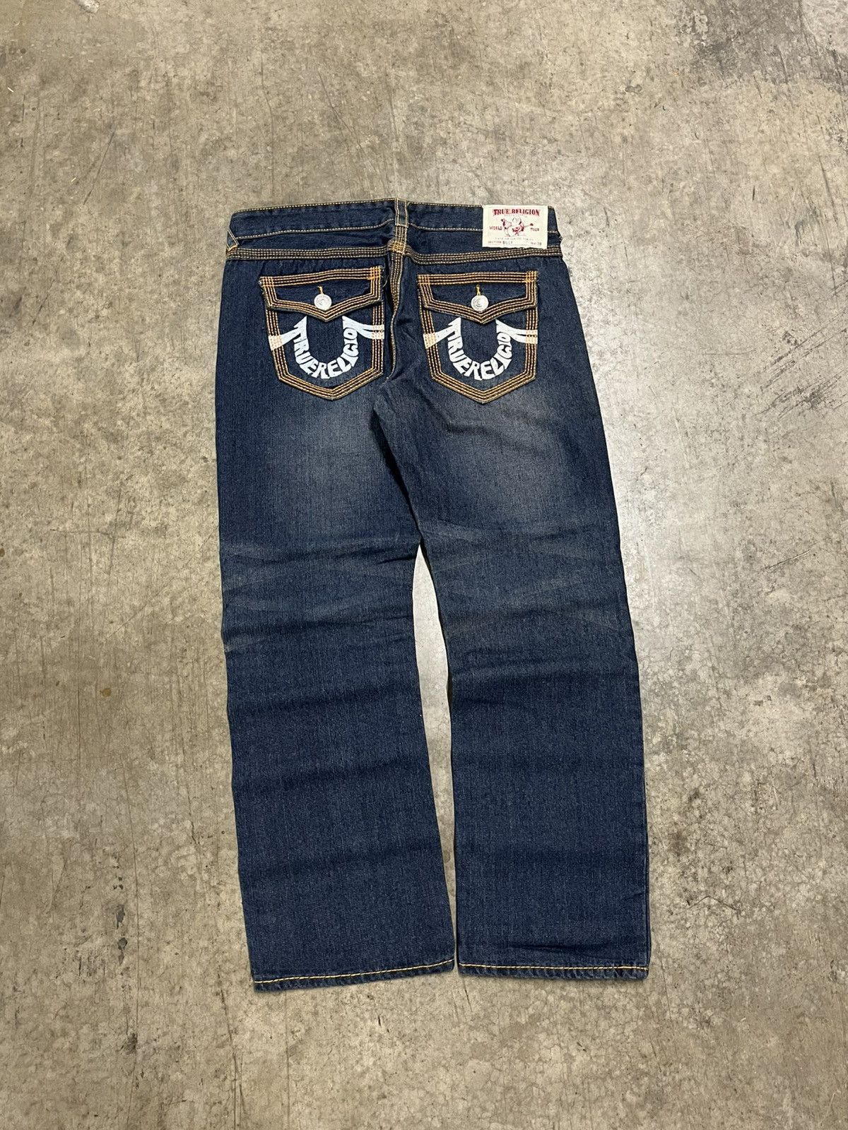 True Religion × Vintage True religion baggy fit denim wide leg skater streetwear Size US 38 / EU 54 - 1 Thumbnail