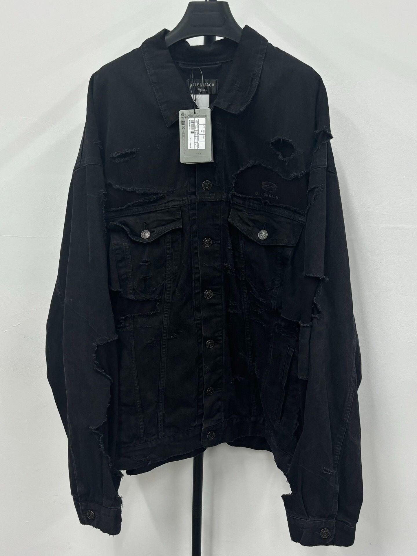Balenciaga Balenciaga Black Lapel Single-Button Loose Jacket Size US M / EU 48-50 / 2 - 1 Thumbnail