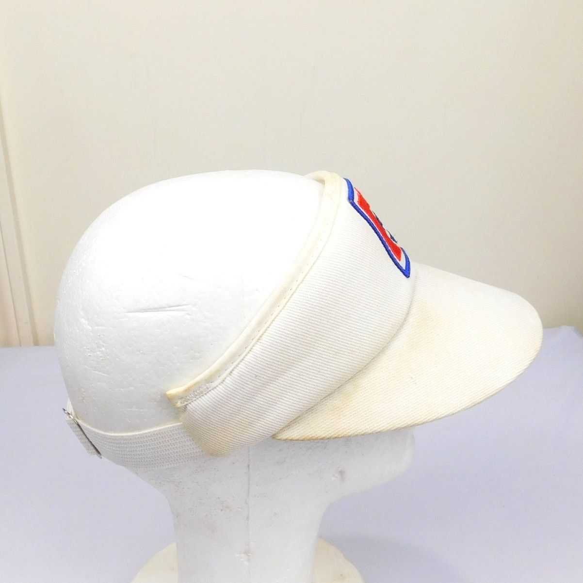 Pepsi 80s Pepsi Visor White Embroidered Patch Adjustable Cleaned Size ONE SIZE - 3 Thumbnail