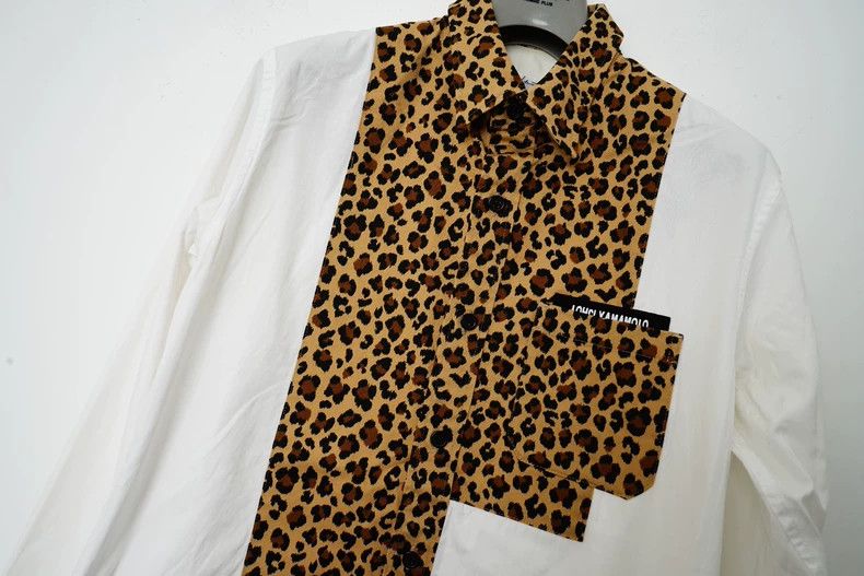 Yohji Yamamoto Yohji Yamamoto Leopard Patchwork Collar Shirt Size US M / EU 48-50 / 2 - 4 Thumbnail