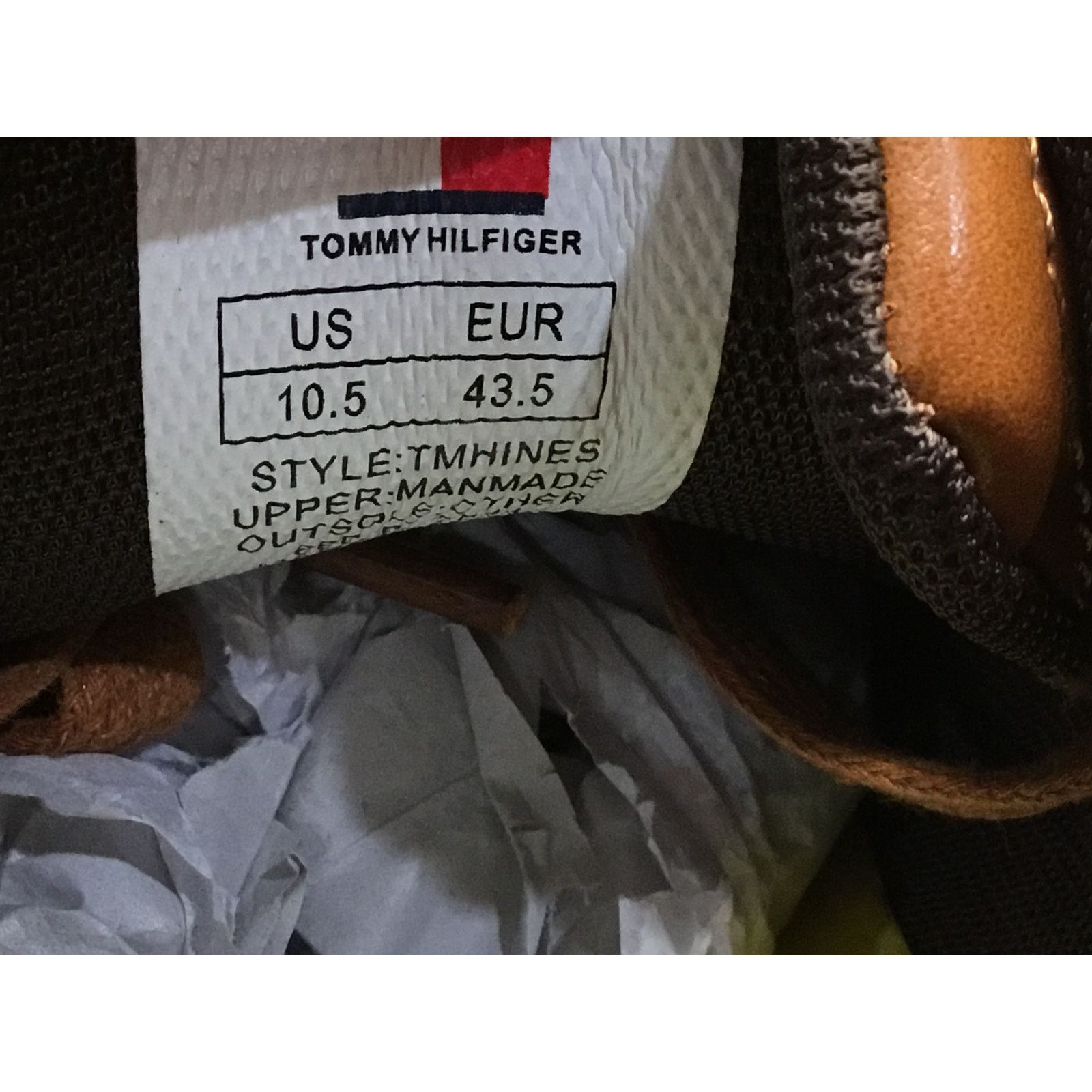 Tommy Hilfiger Tommy Hilfiger Sneaker Men 10.5 Brwn Leather Lace Up Low Top Size US 10.5 / EU 43-44 - 6 Thumbnail