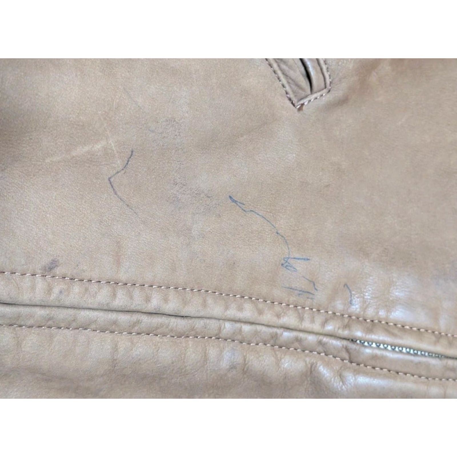Vintage VINTAGE L.L. Bean Bomber Jacket Leather 2XL Brown Mens Leather Jacket Patina 1980s 1990s Size US XXL / EU 58 / 5 - 7 Thumbnail