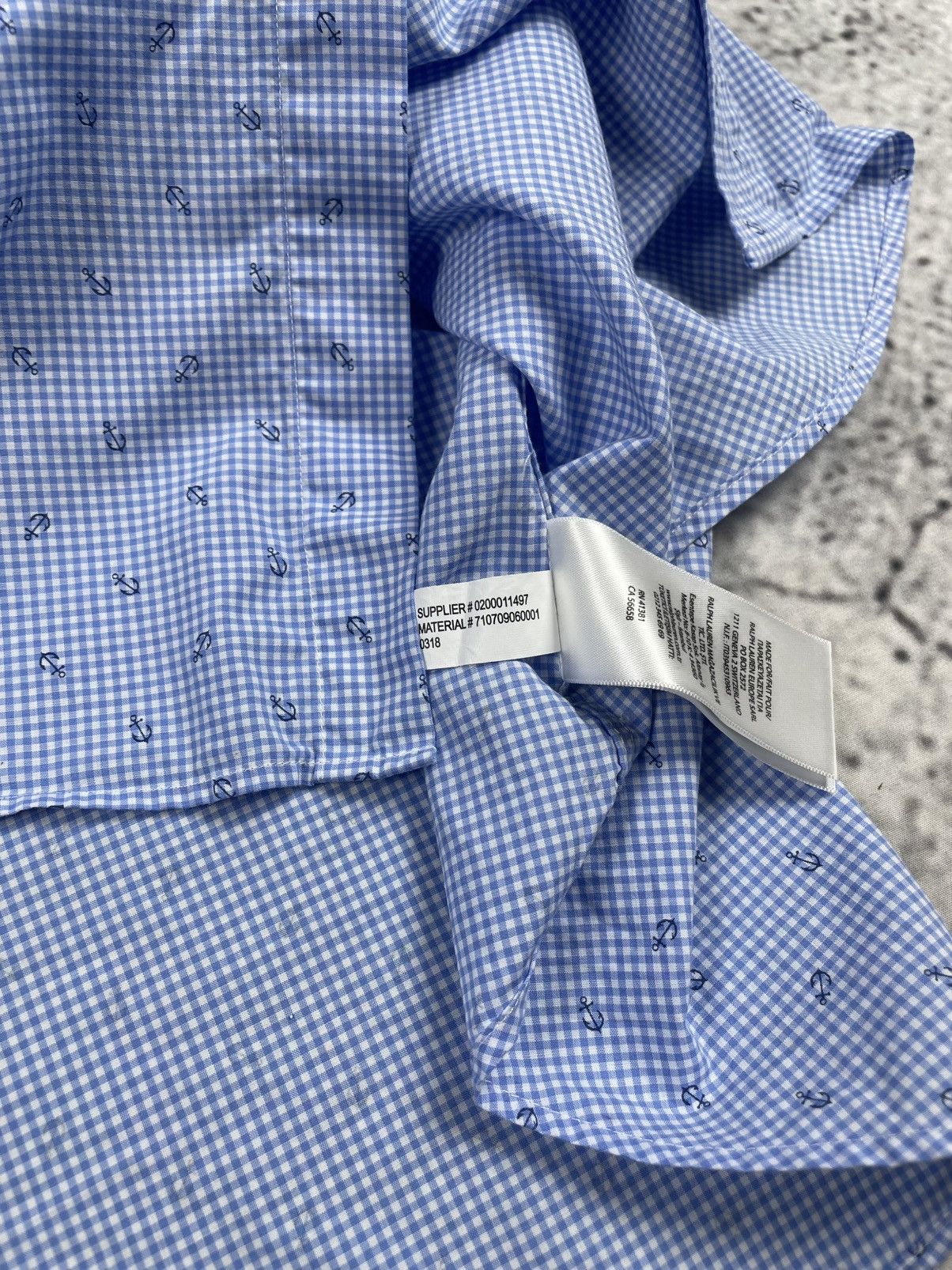 Polo Ralph Lauren Polo Ralph Lauren L Slim Fit Anchor Print Shirt Classic egv Size US L / EU 52-54 / 3 - 12 Thumbnail