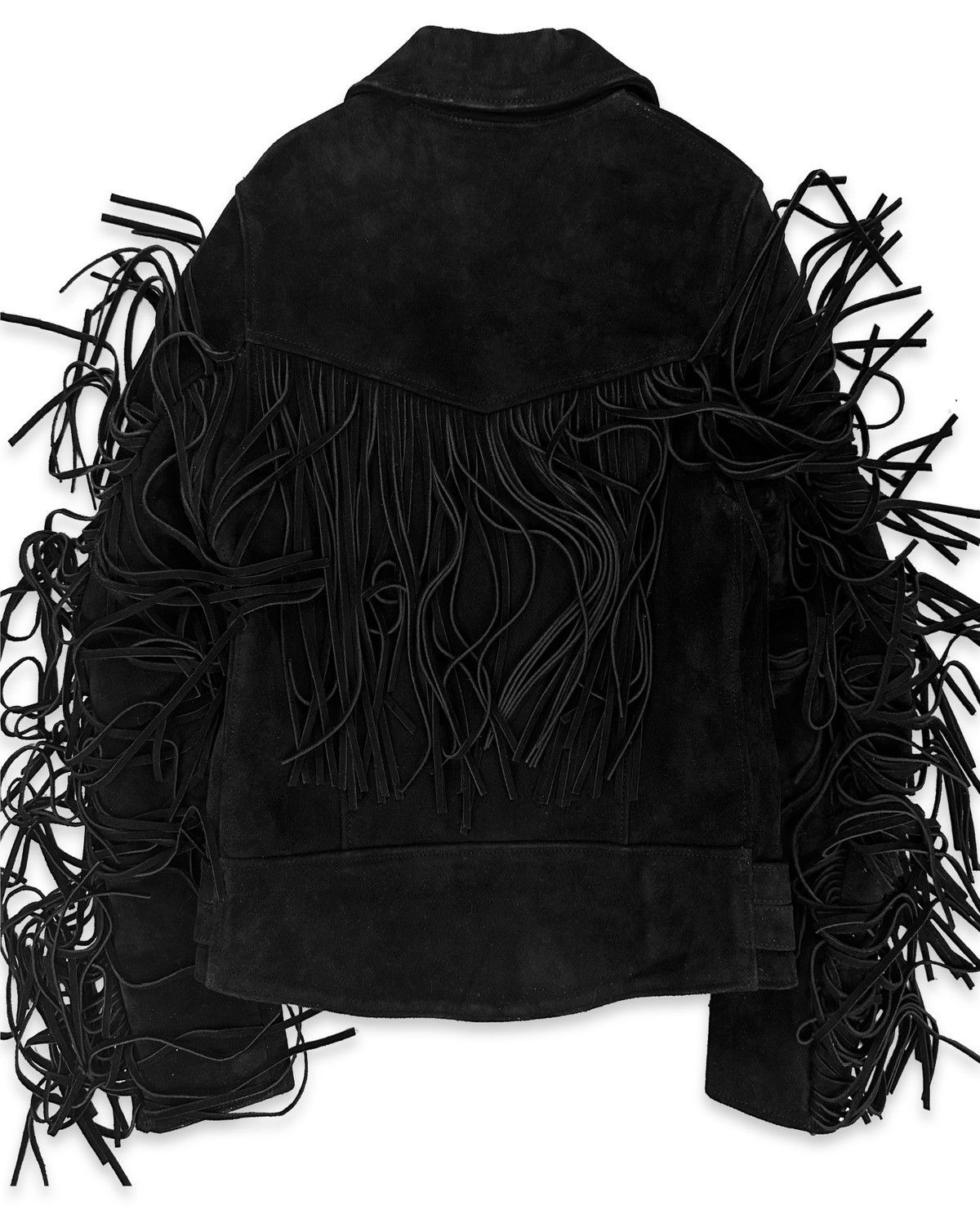 Blackmeans AW22 Blackmeans ‘Fringe’ Black Suede Western Biker Jacket Size US M / EU 48-50 / 2 - 4 Thumbnail