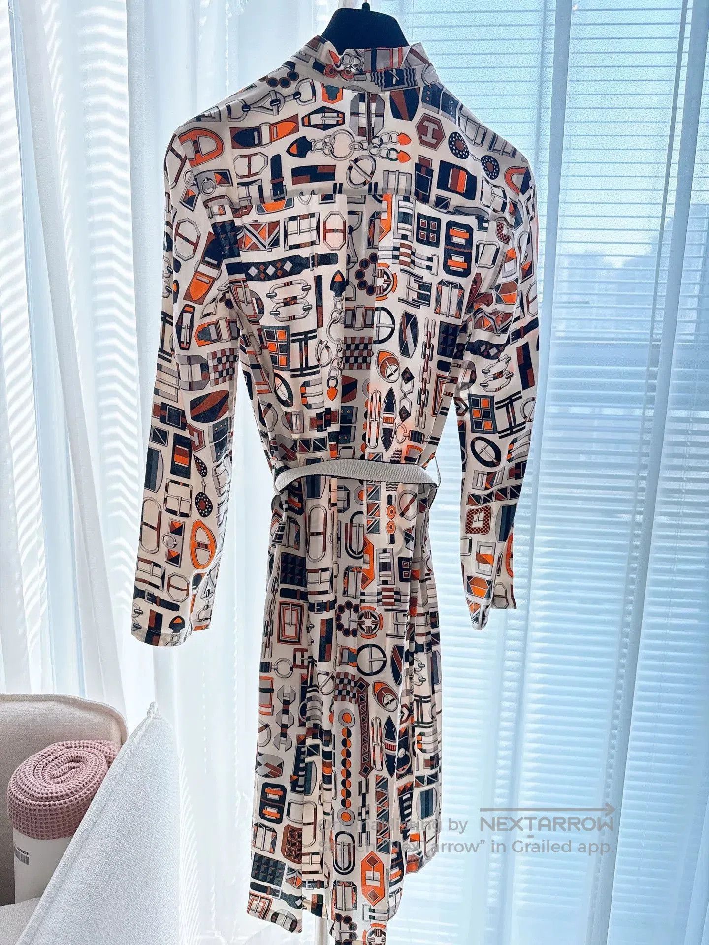 Hermes Hermes Silk Printed Shirt Dress. Size US XS / EU 42 / 0 - 6 Thumbnail