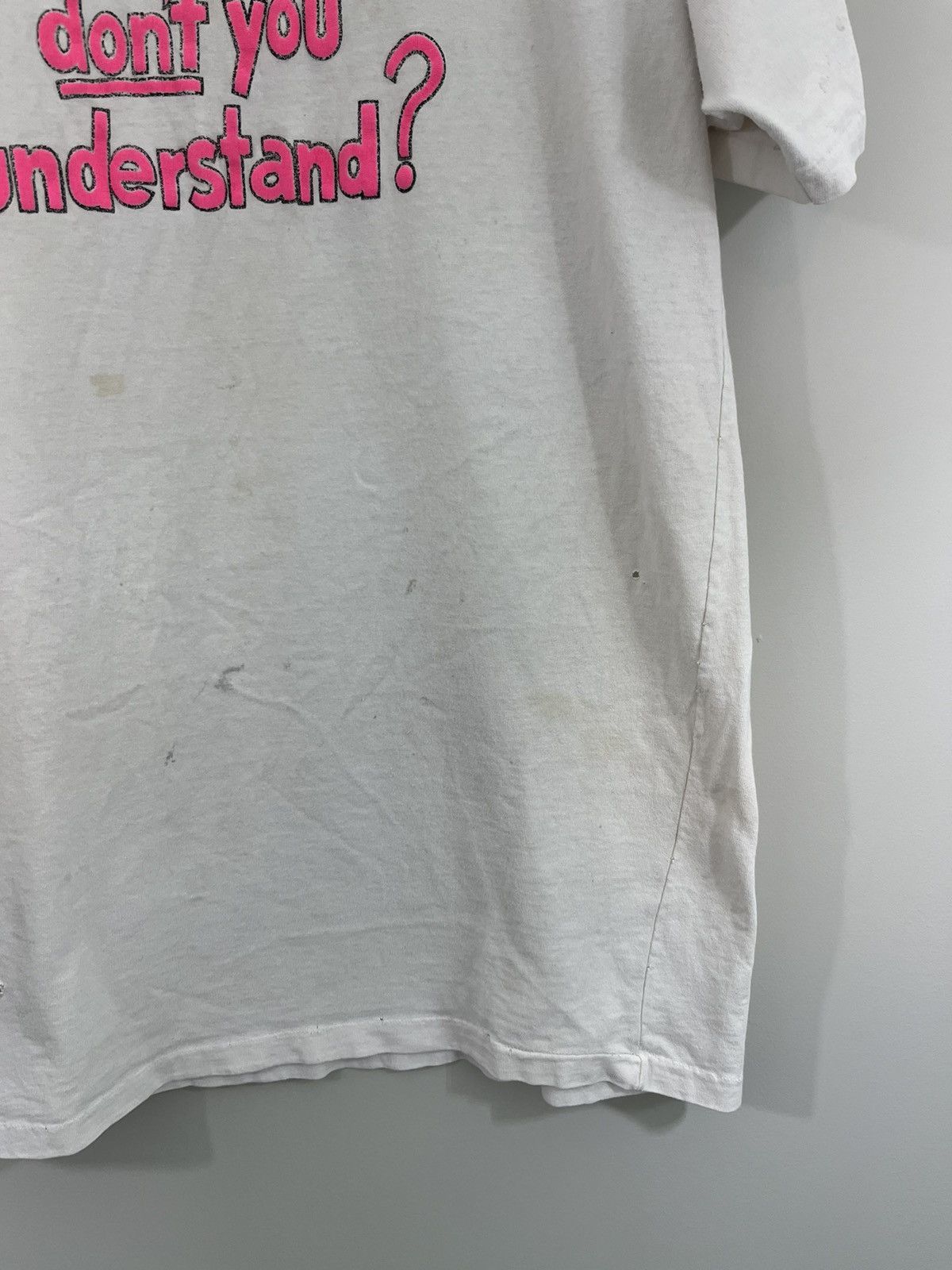 Vintage Single Stitch NO Thrashed Faded Joke Tee Size US L / EU 52-54 / 3 - 8 Thumbnail