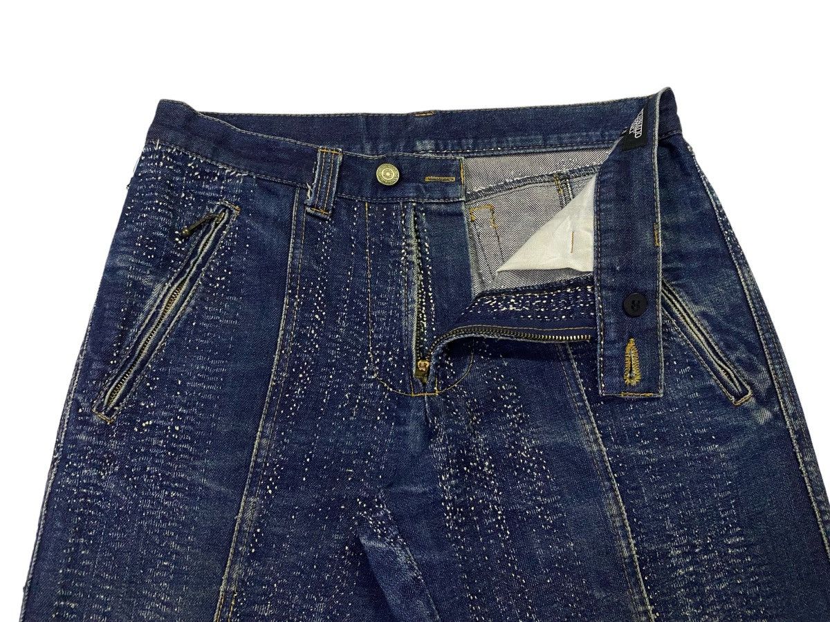 Tornado Mart Tornado Mart Flare Textile Boro Line Style Denim Pants Size US 30 / EU 46 - 13 Thumbnail