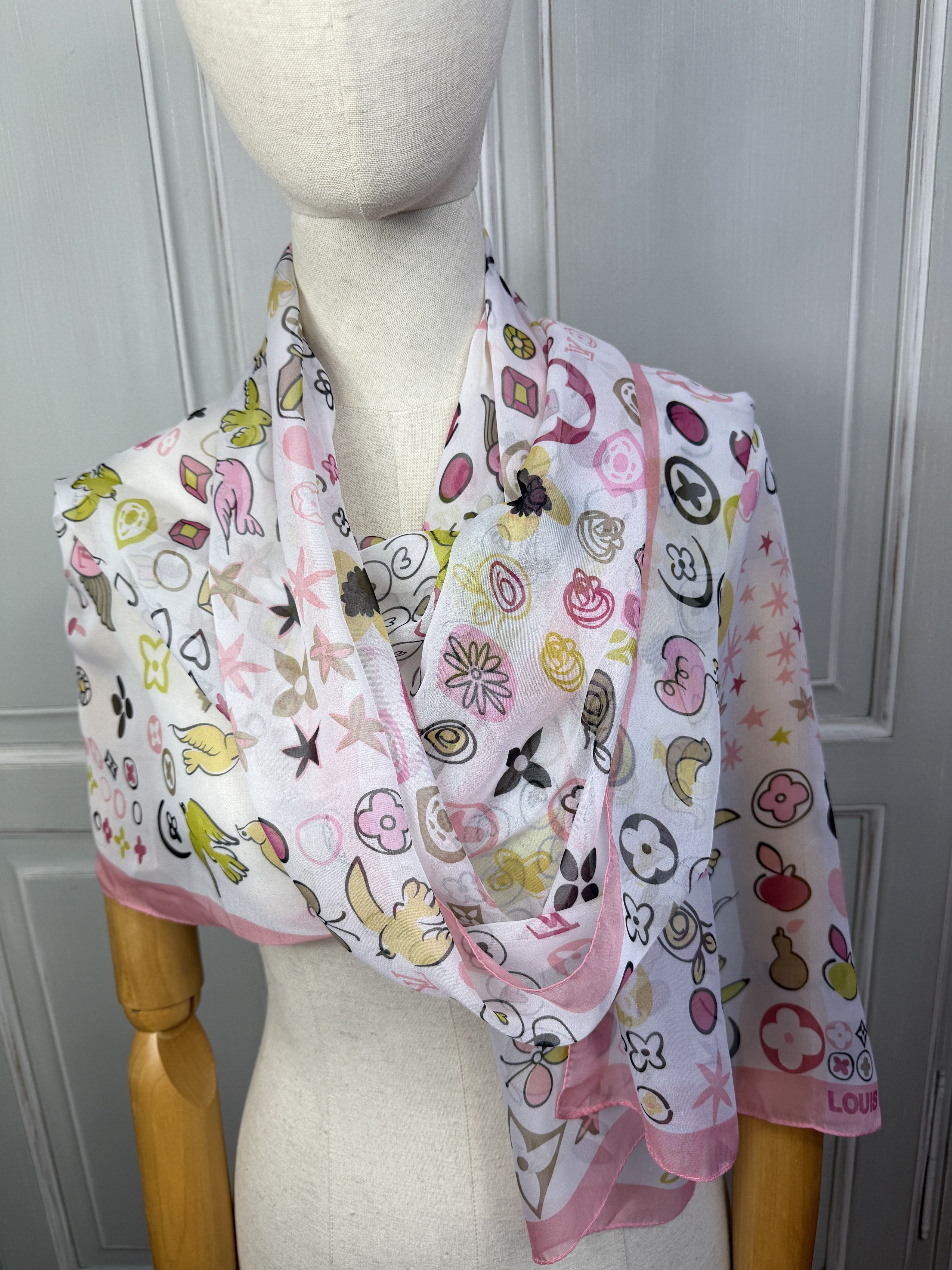 Louis Vuitton big monogram scarf silk louis vuitton Size ONE SIZE - 4 Thumbnail
