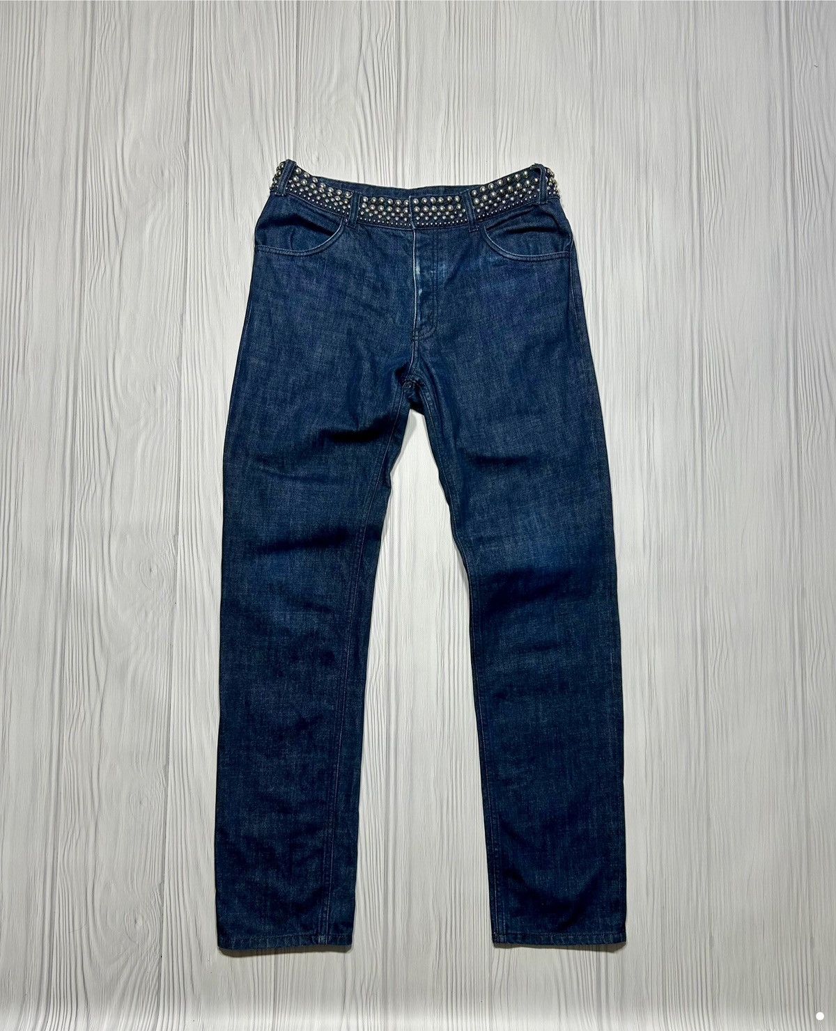 Prada Prada SS12 Studded Waistband Denim Pants Size 33 Size US 33 - 1 Thumbnail