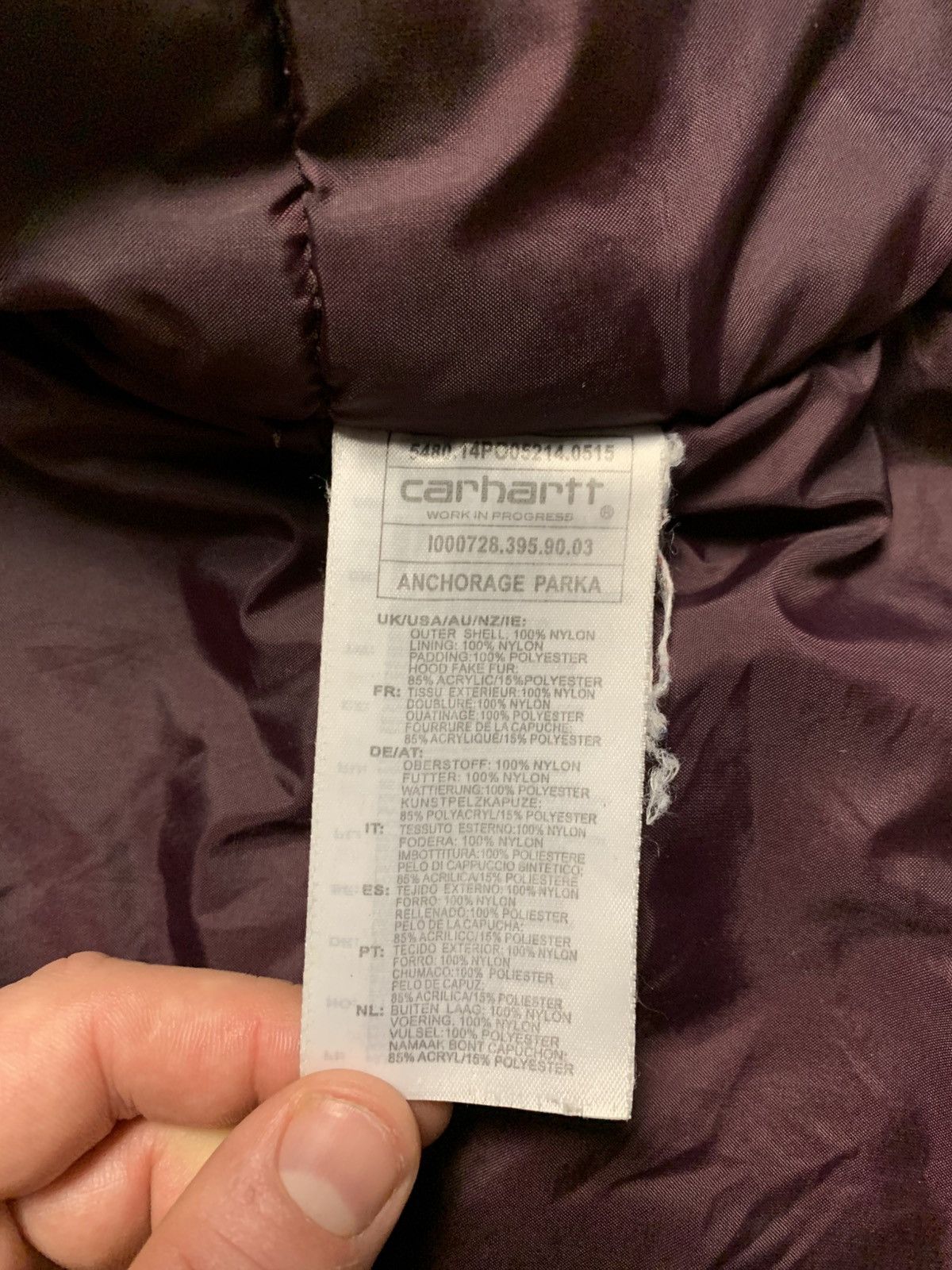 Carhartt × Carhartt Wip Carhartt Burgundy Parka jacket Size US M / EU 48-50 / 2 - 10 Thumbnail