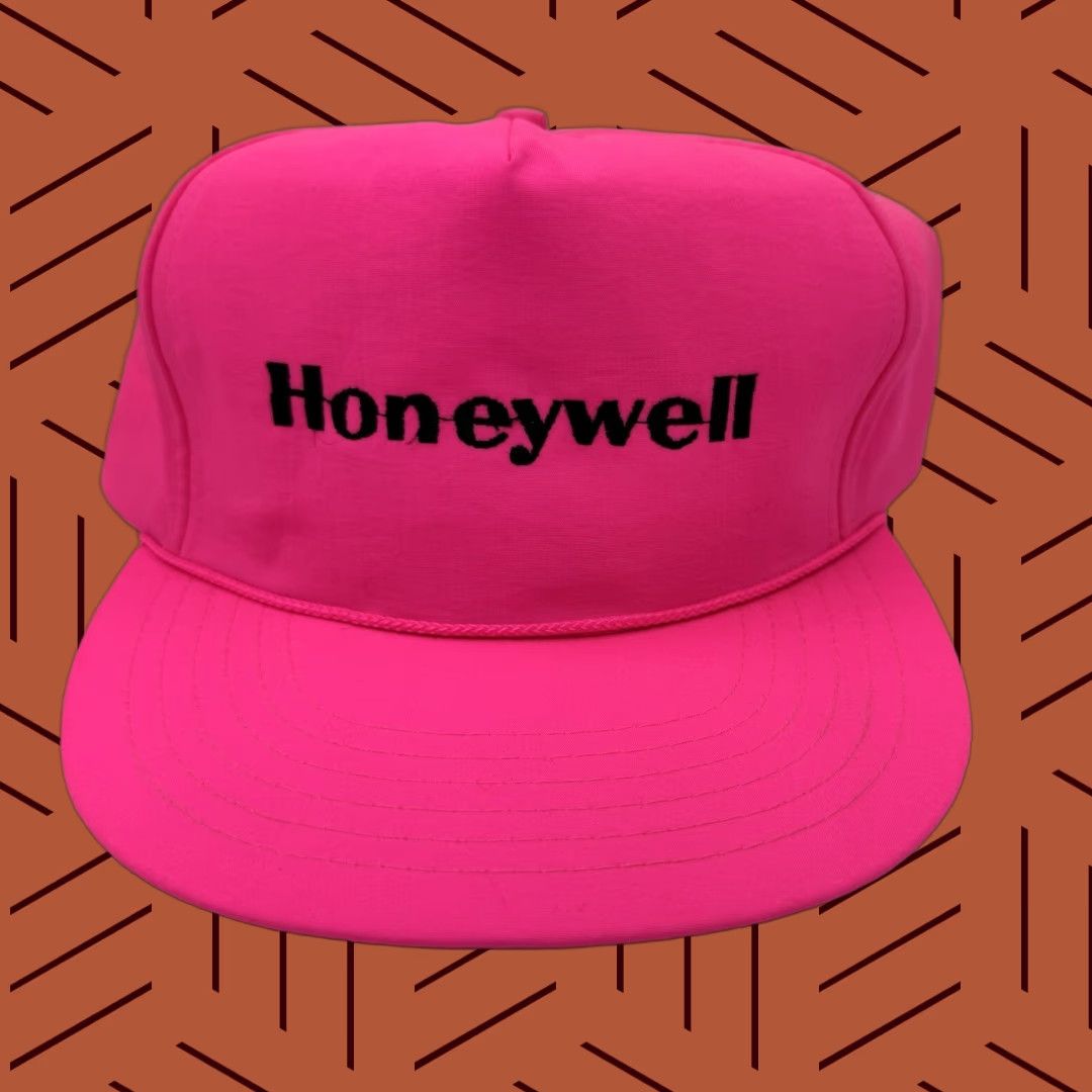 Vintage VINTAGE HONEYWELL NEON PINK TRUCKER CAP HAT 90s RETRO DAD BEACH SURF Adjustable Mens Size ONE SIZE - 1 Thumbnail