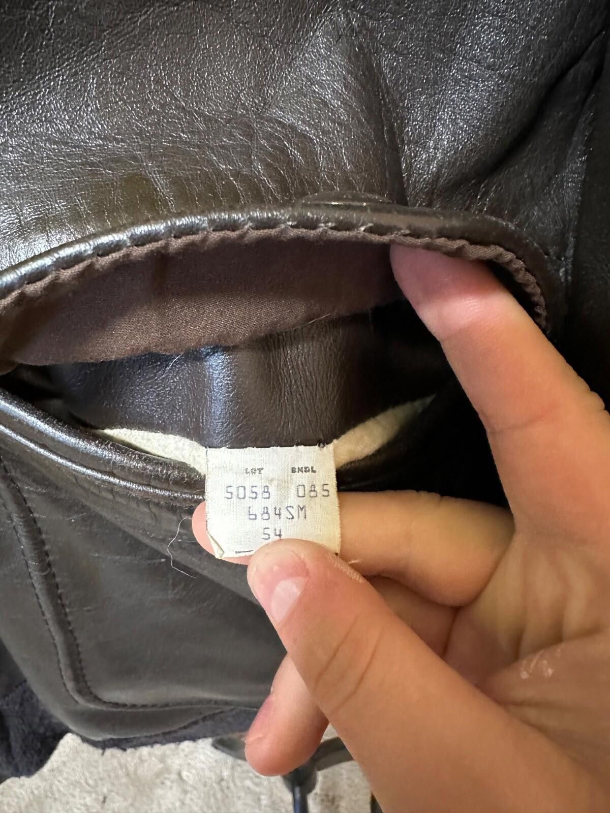 Schott SCHOTT 184-SM Black Leather Flight Jacket Vintage 80's 54US Size US XL / EU 56 / 4 - 9 Thumbnail