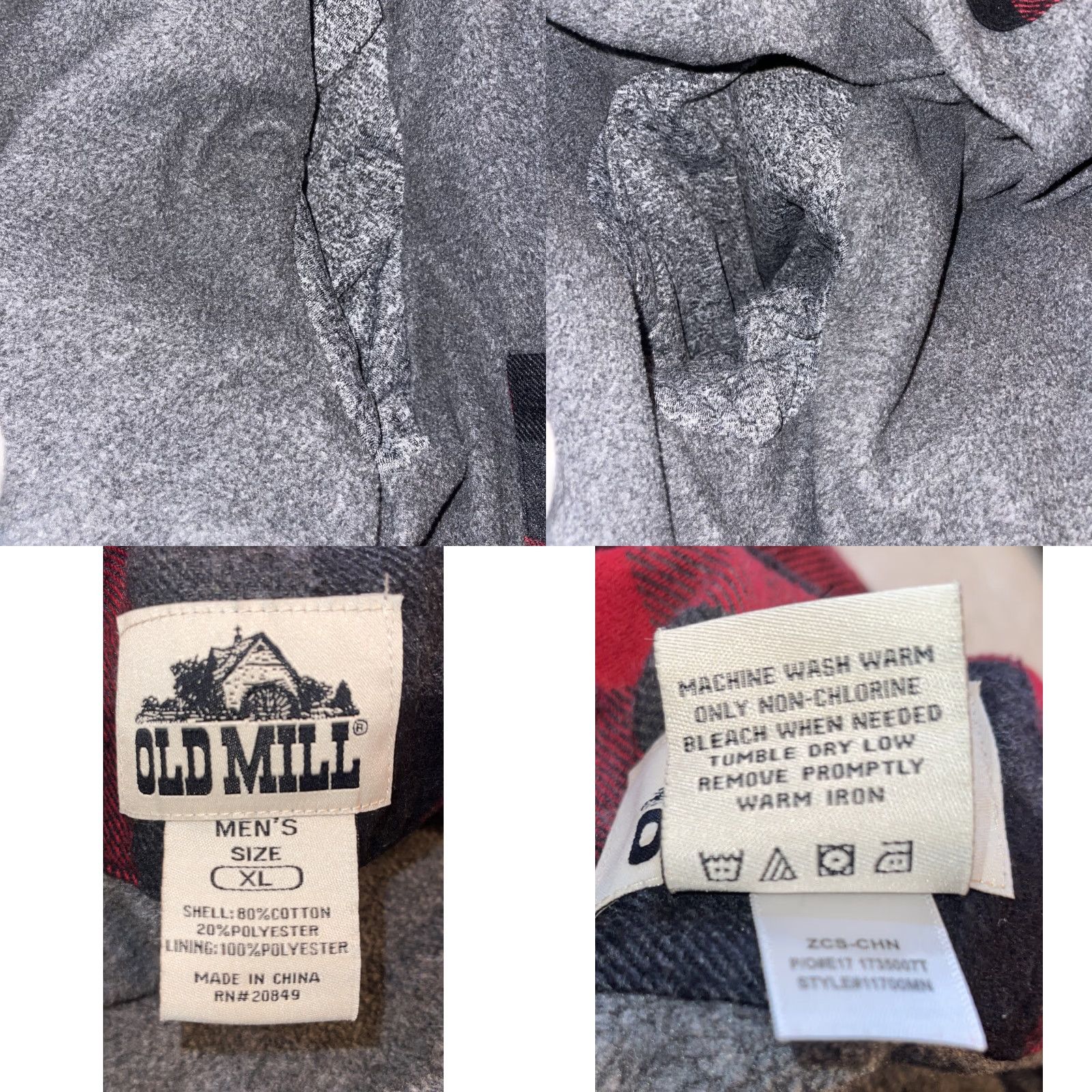 MILLY Old Mill Jacket Mens XL Red Flannel Snap Up Lined Outdoor Wear Workwear Shacket Size US XL / EU 56 / 4 - 8 Thumbnail