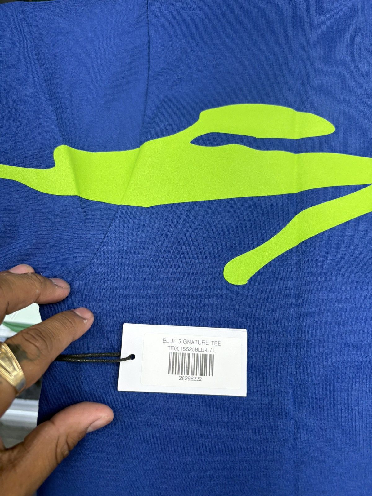 Sp5der BLUE TM TEE | SP5DER | KING SPIDER Size US L / EU 52-54 / 3 - 5 Thumbnail